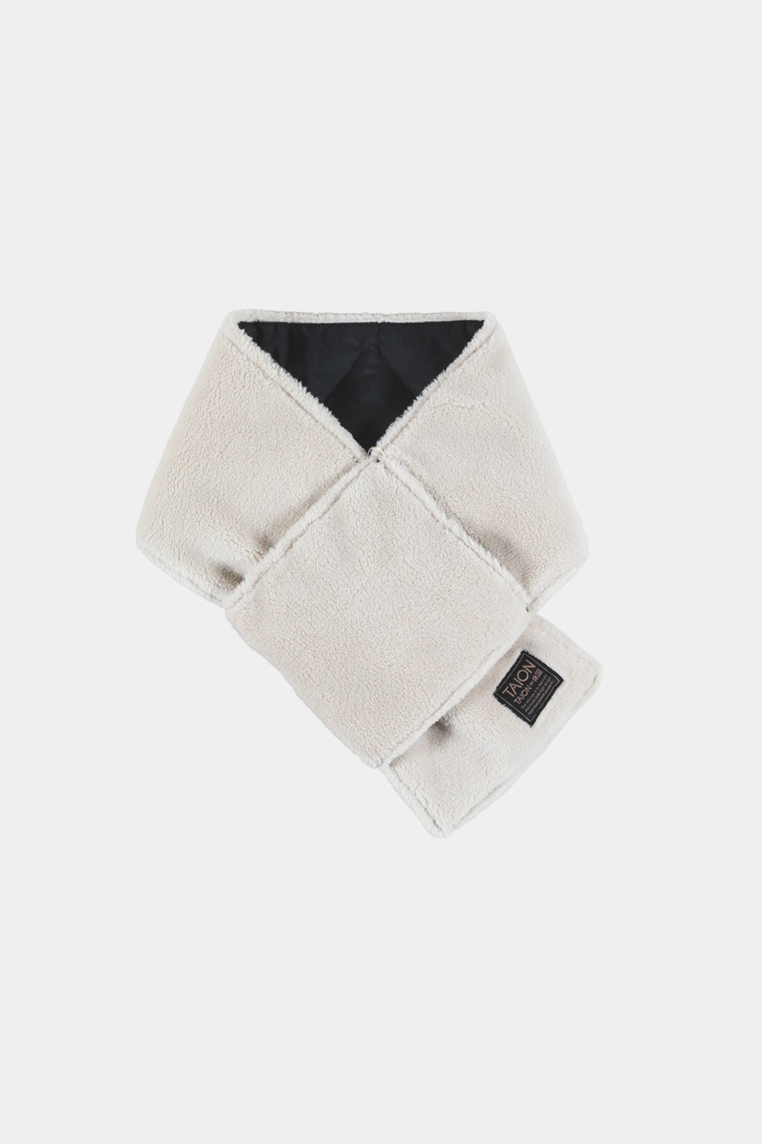 MILITARY REVERSIBLE DOWN SCARF - Black / cream