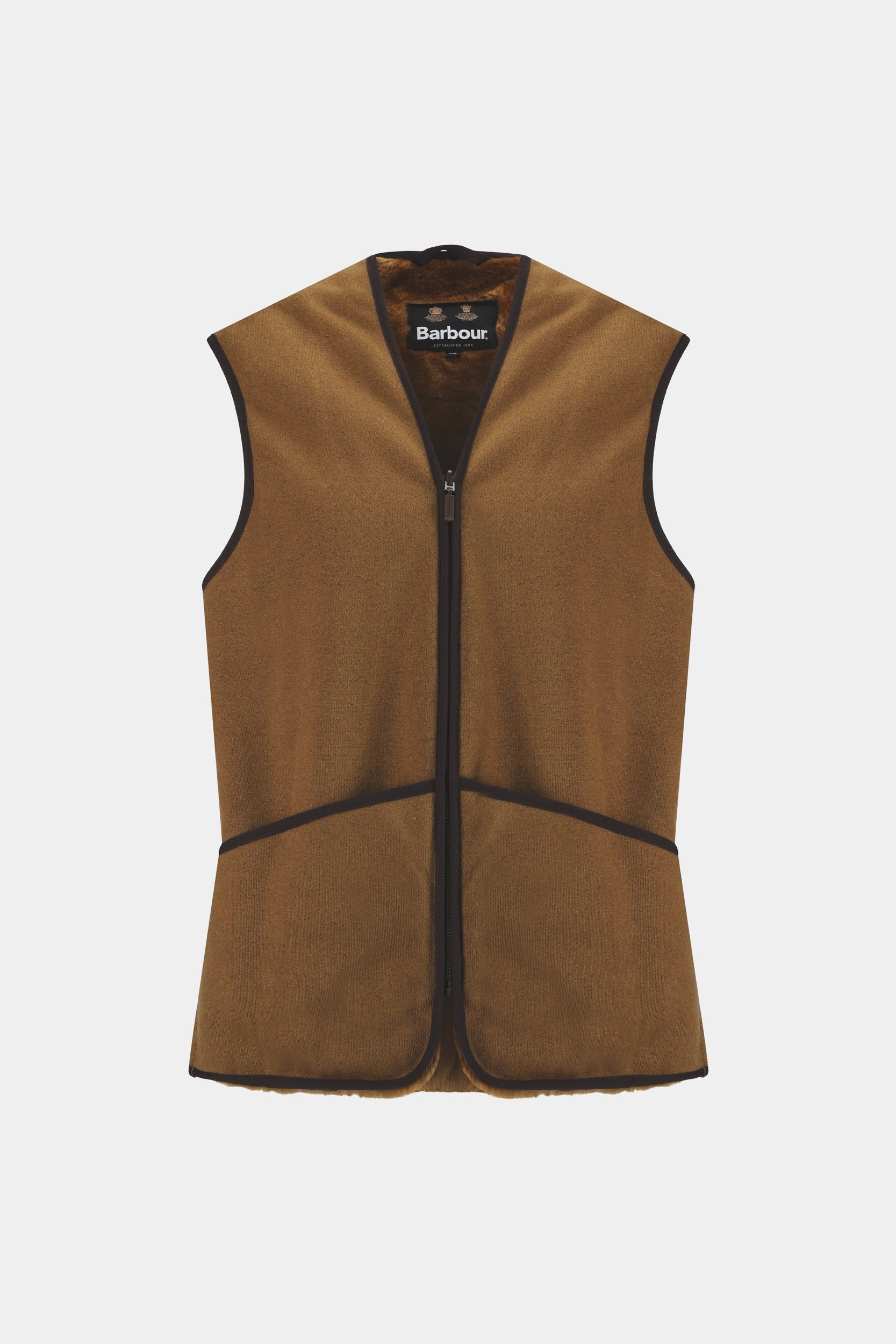WARM PILE WAISTCOAT - Brown