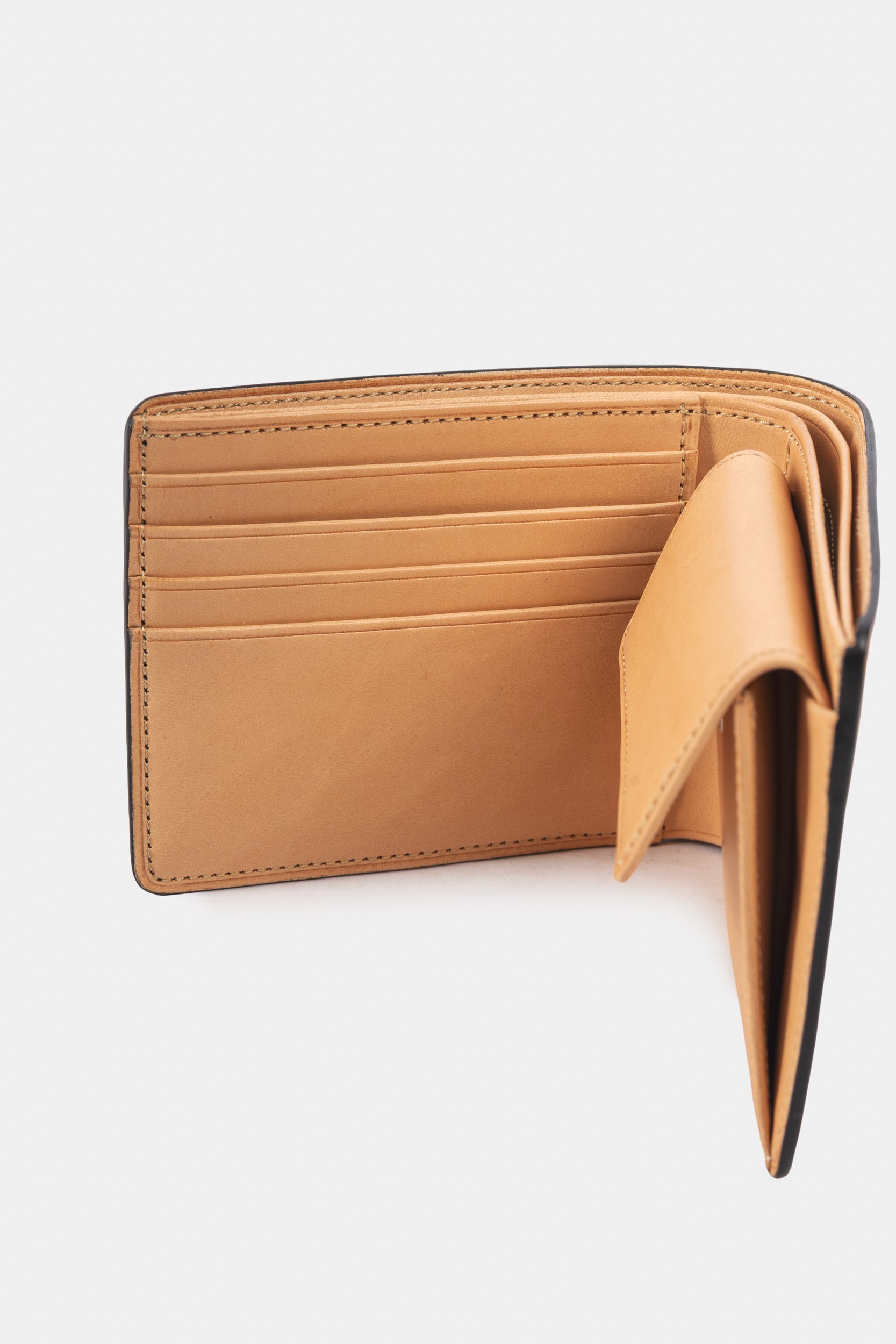 Bi-fold coin natural - Black