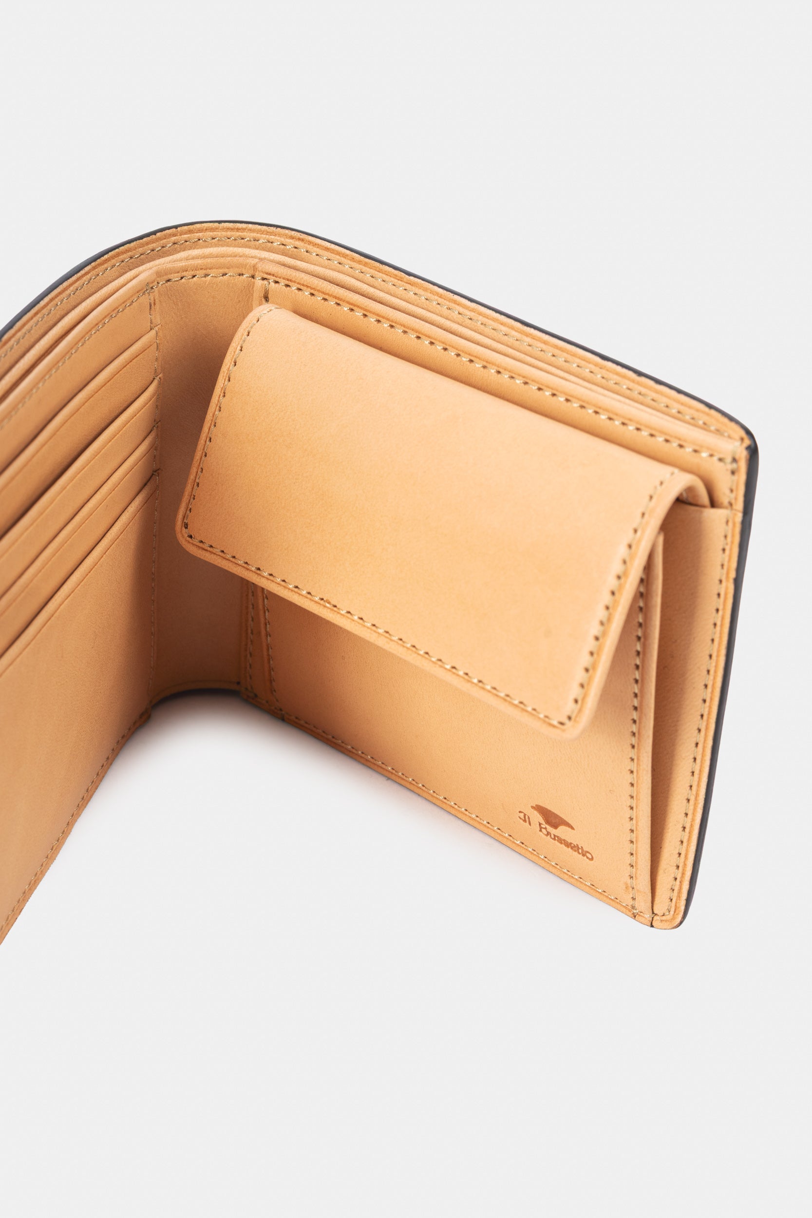 Bi-fold coin natural - Black