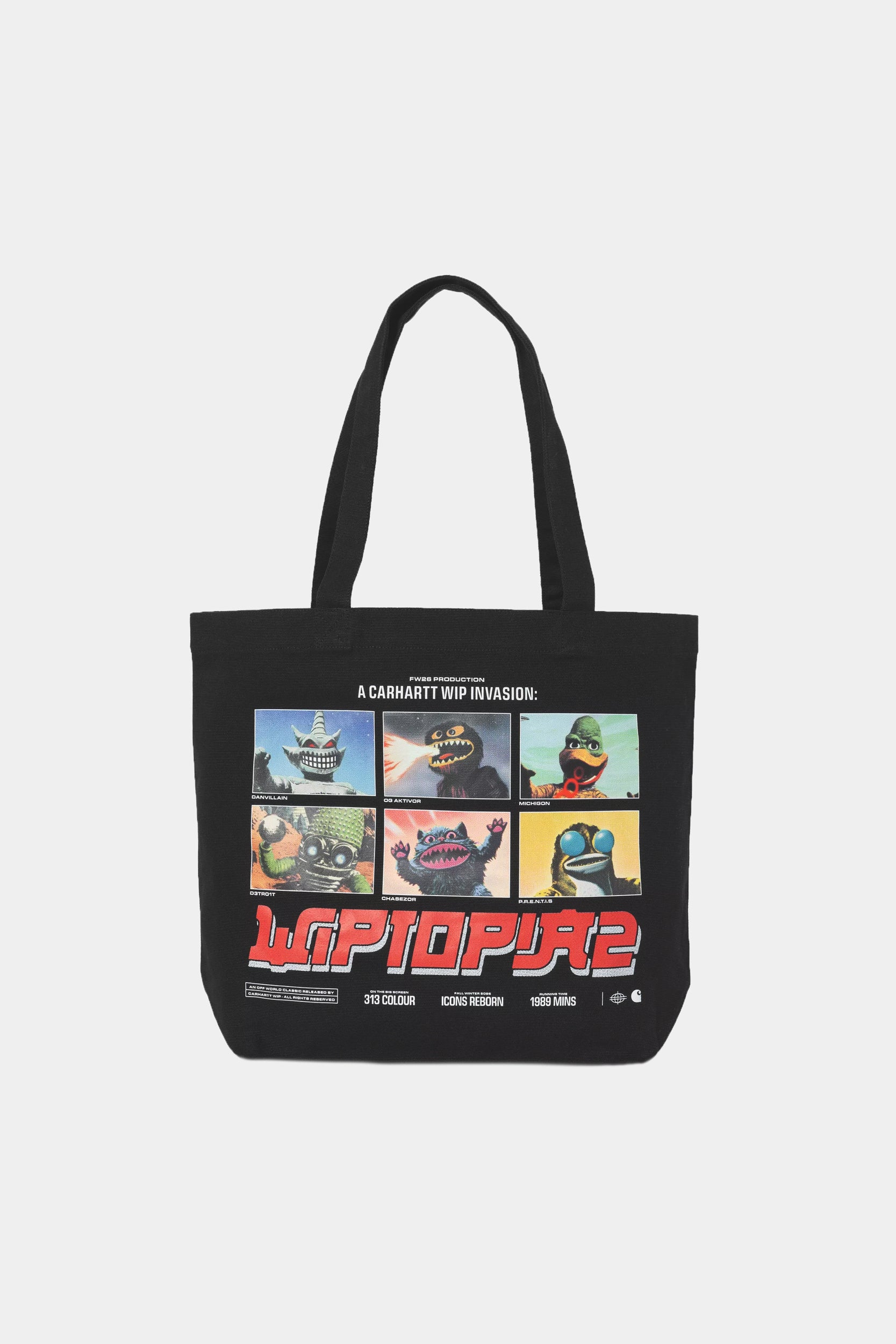 CANVAS GRAPHIC TOTE - Wiptopia 2 / Black