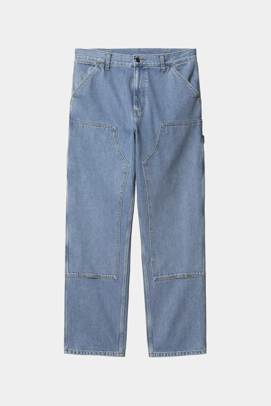 DOUBLE KNEE - Blue Stone Bleached