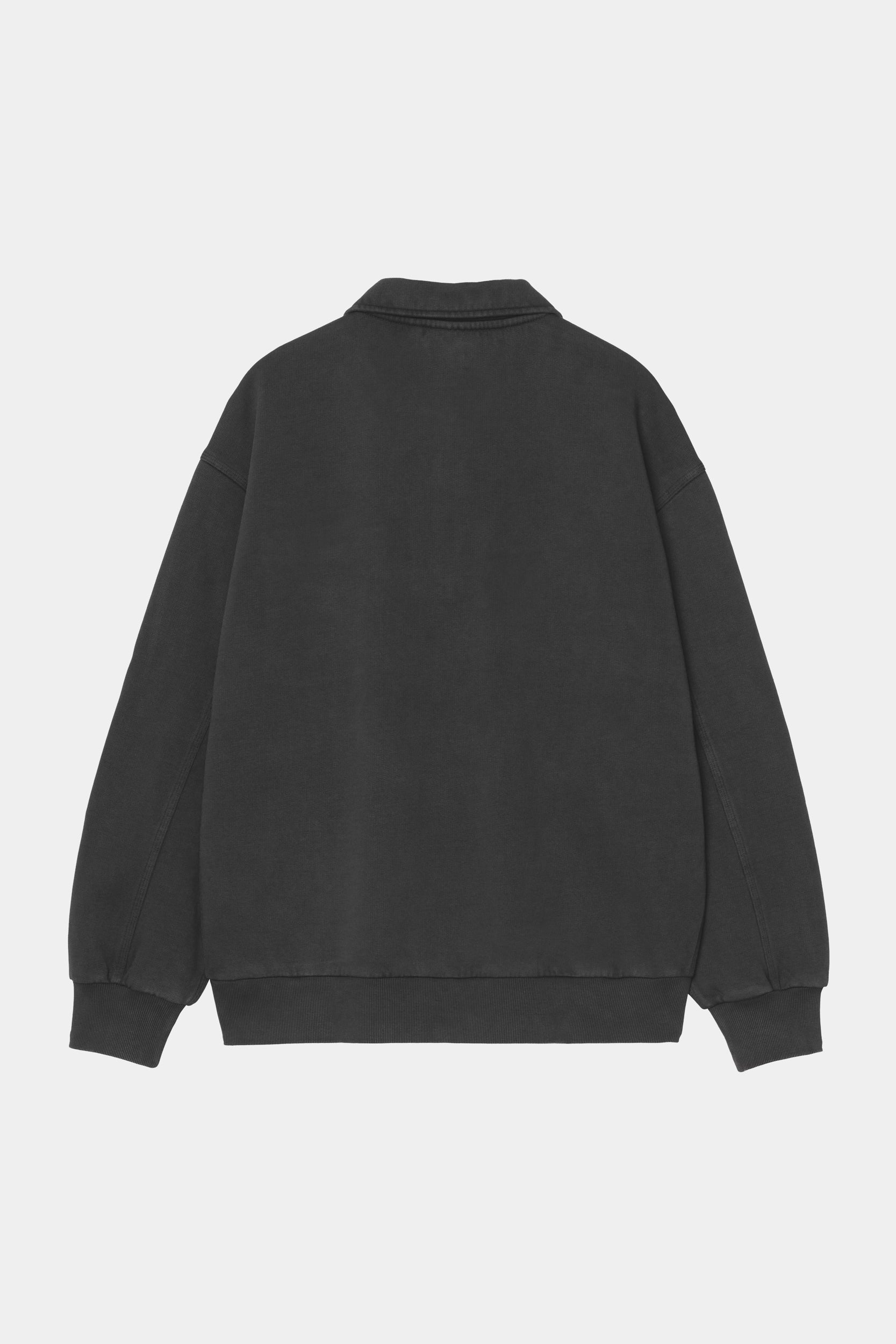 HALF ZIP DETROIT SWEATSHIRT - Black stone washed