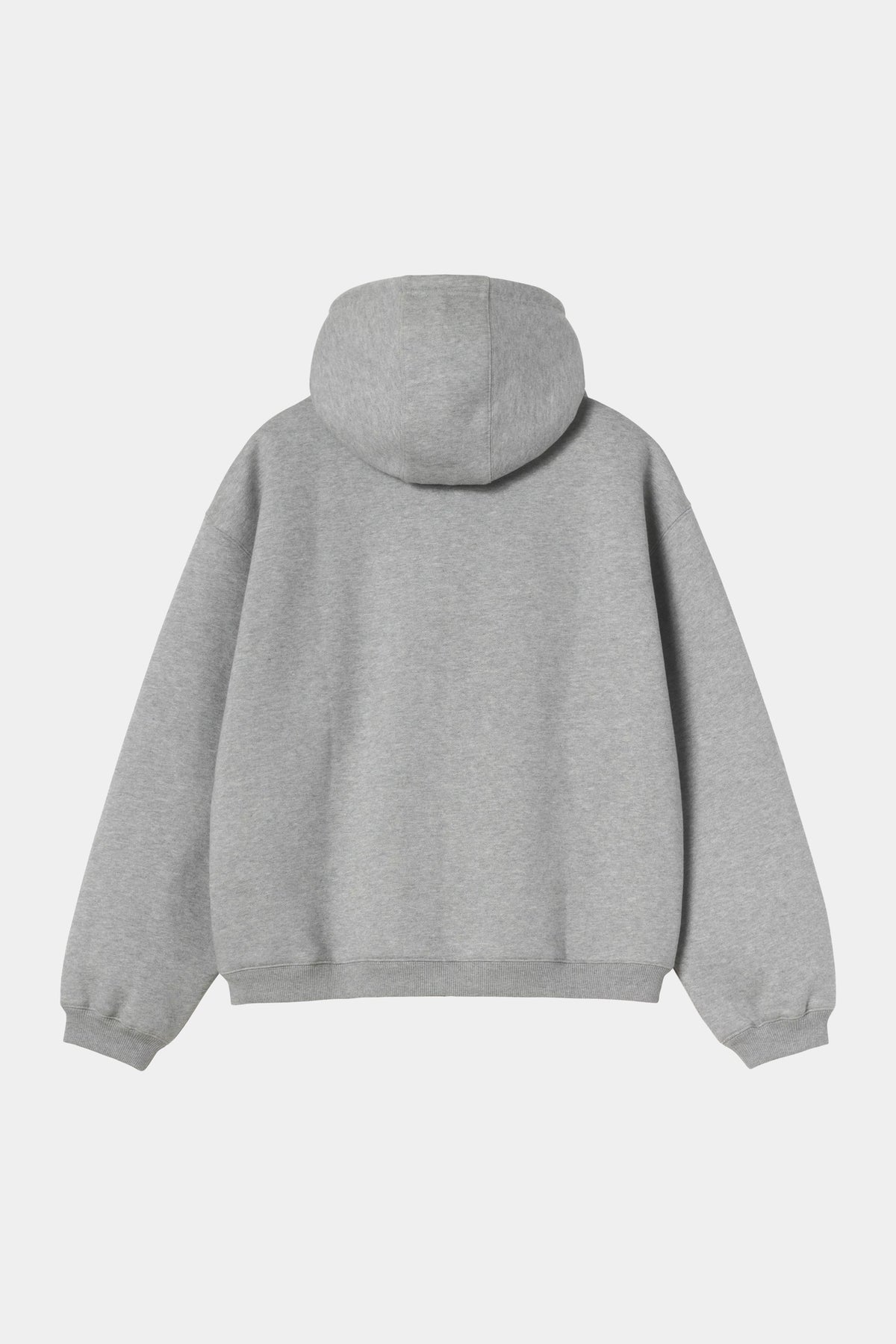 HOODED EBBERT JACKET - Heather grey / White