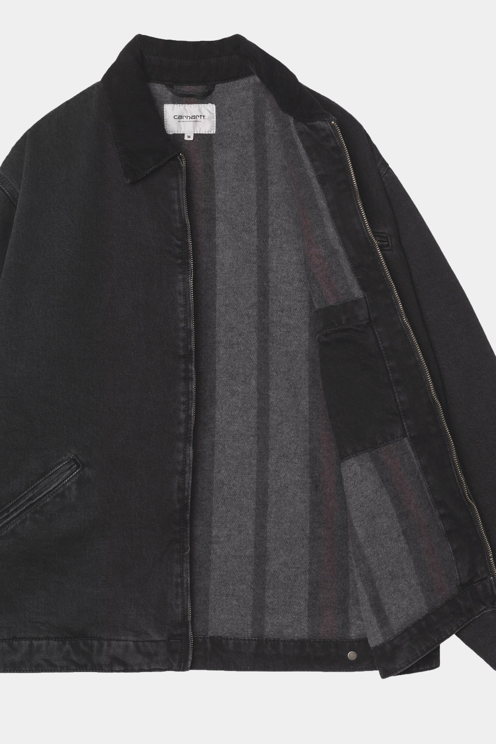 OG DETROIT JACKET - Black / Black - Stone washed denim