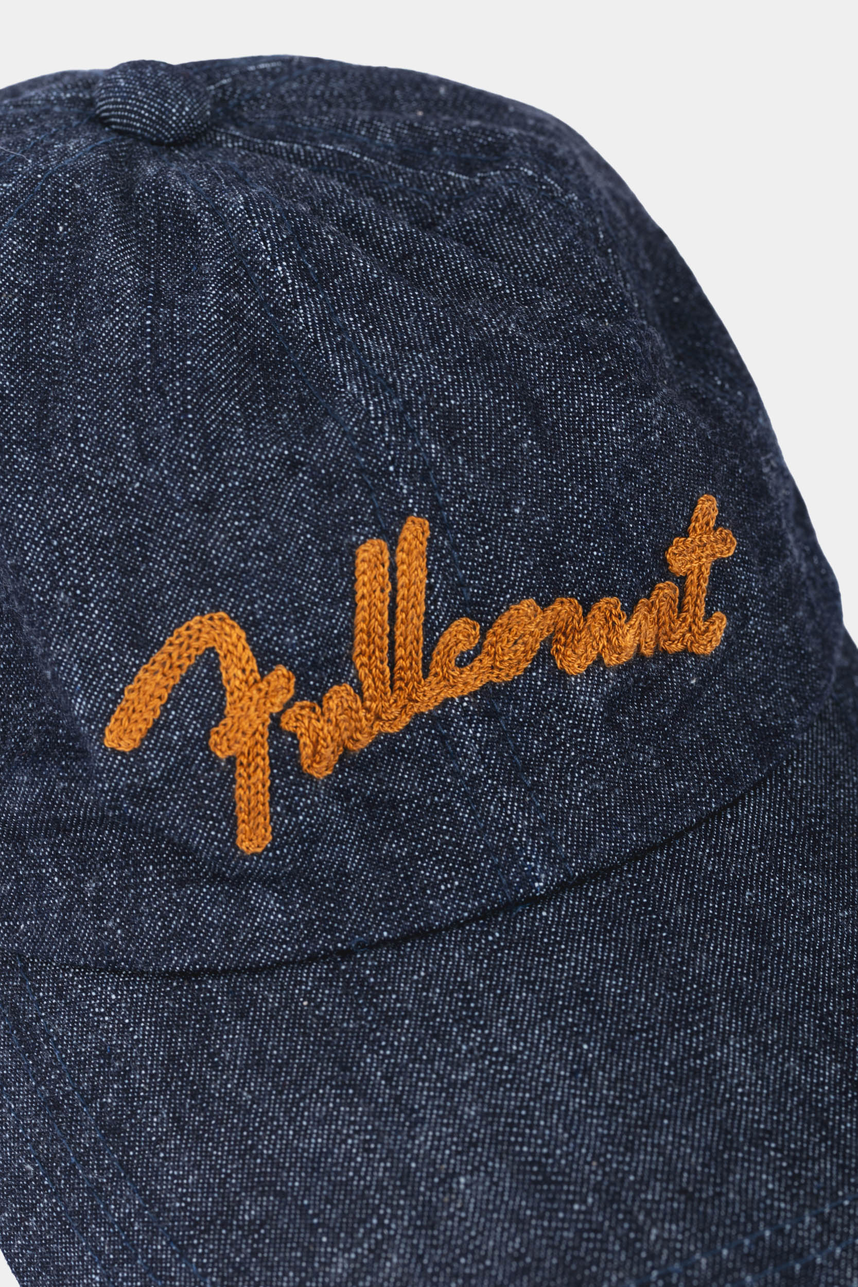 CHAIN EMBROIDERY DENIM CAP - Indigo