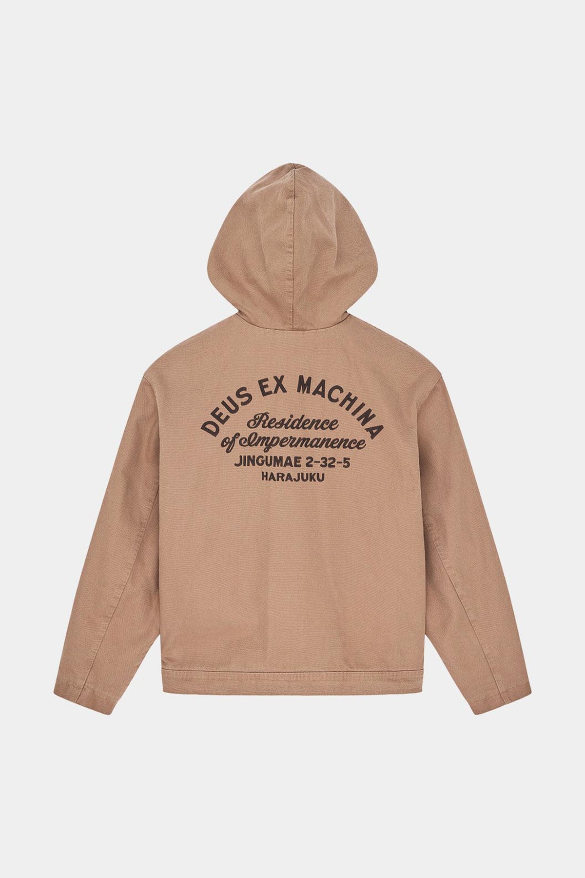 HARAJUKU HOODED JACKET - Camel Brown