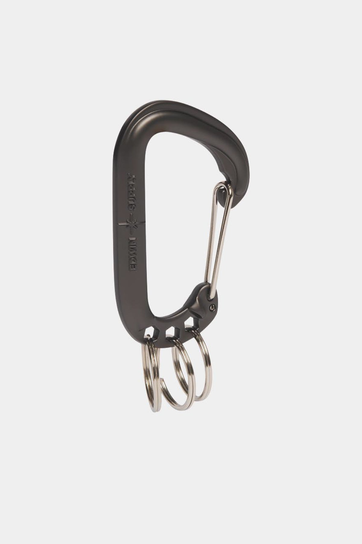 CARABINER with KEY RING - Black
