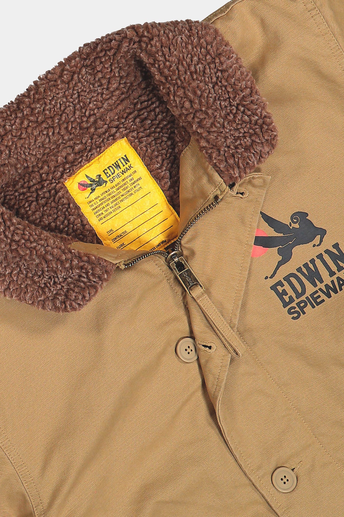 DECK JACKET X SPIEWAK - Stone-washed khaki