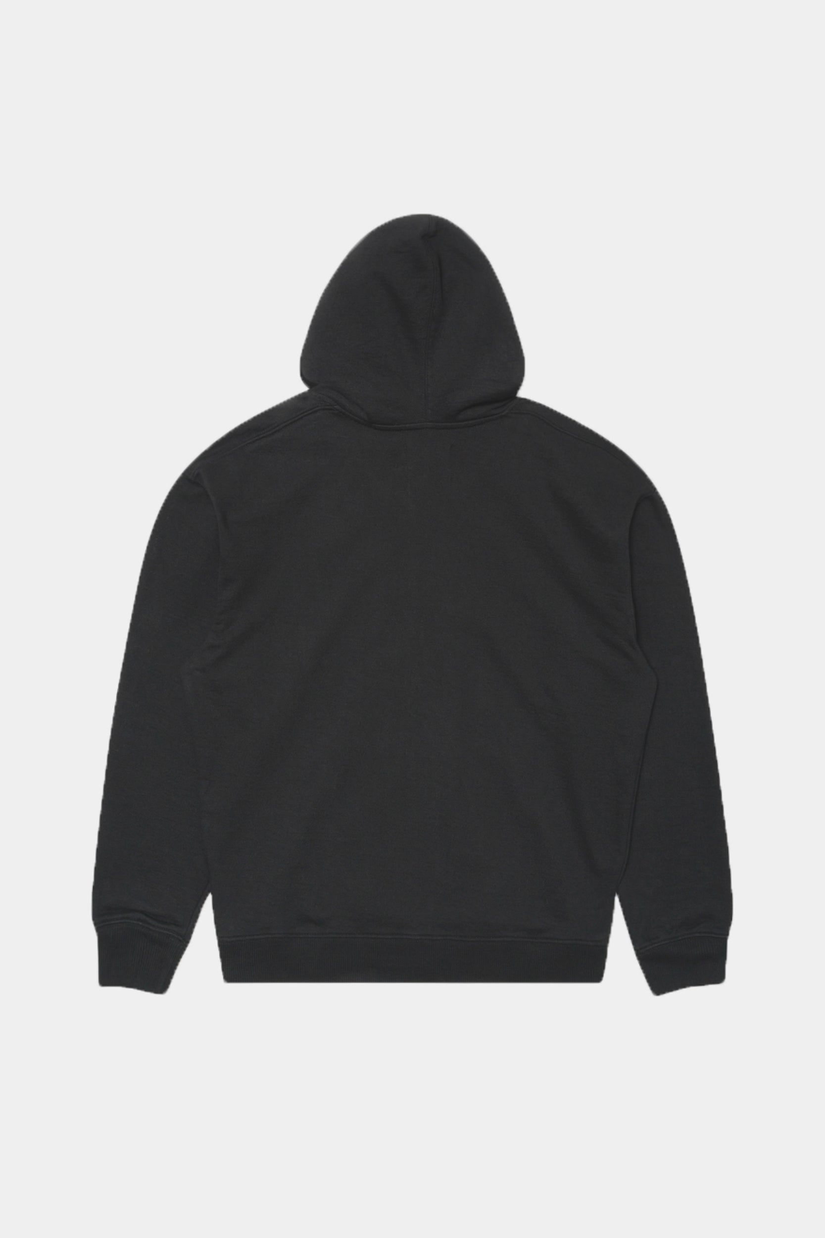 GEM ZIPPED HOODIE SWEAT - Black Garment Washed