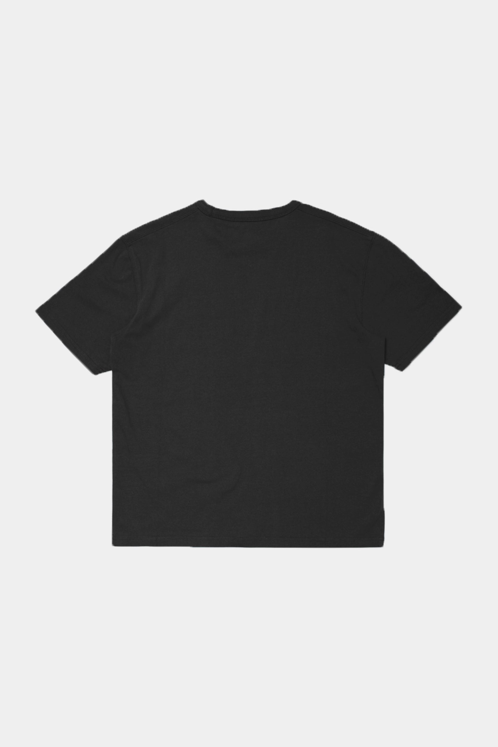 REGULAR BASIC TEE - Black Garment Washed