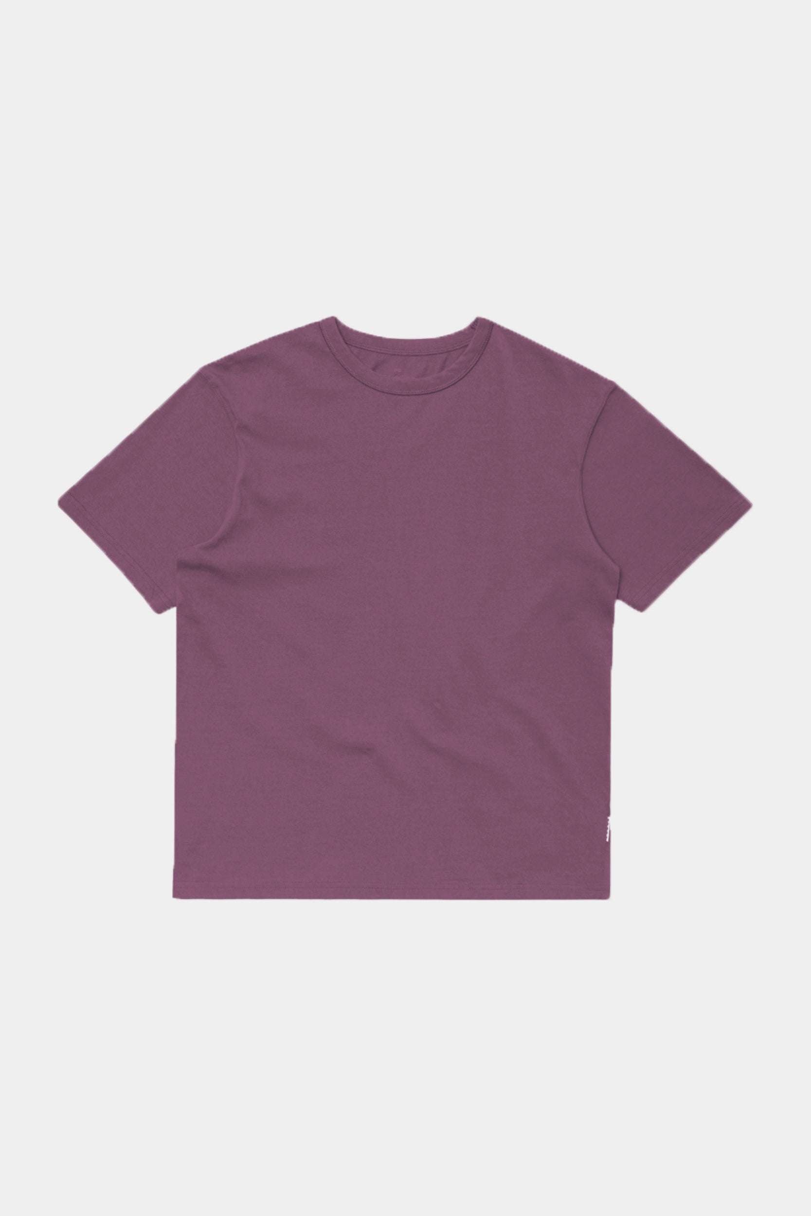 REGULAR BASIC TEE - Grape Nectar Garment Washed