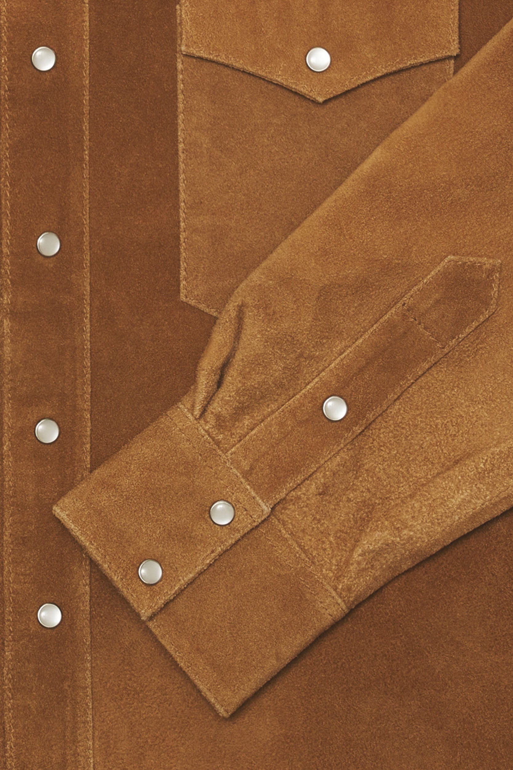WESTERN SUEDE SHIRT LS - Brown
