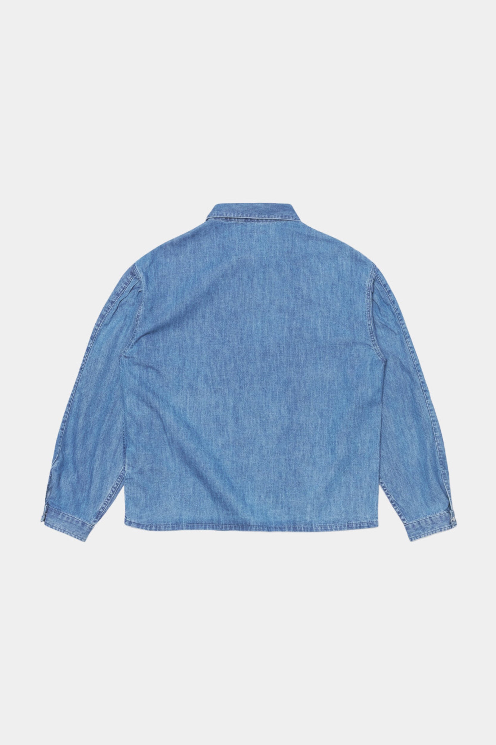 WORKMAN SHIRT LS - Blue light stone washed