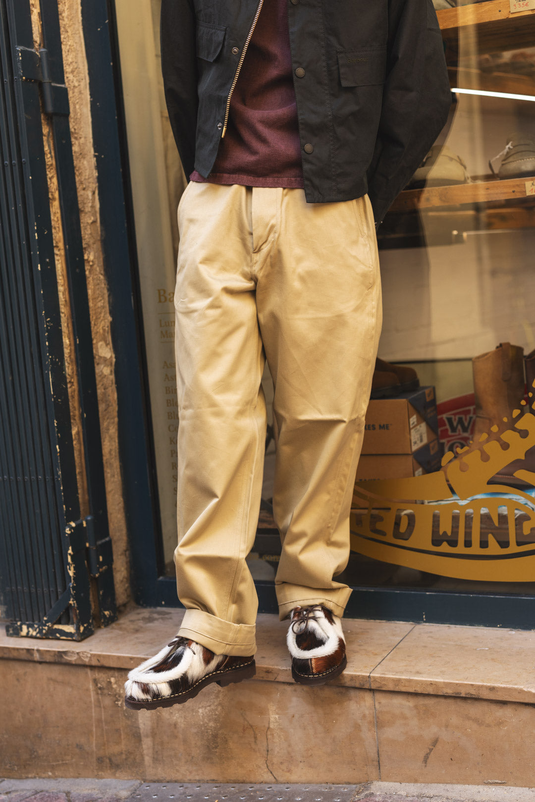 WIDE-LEG TROUSERS - Khaki