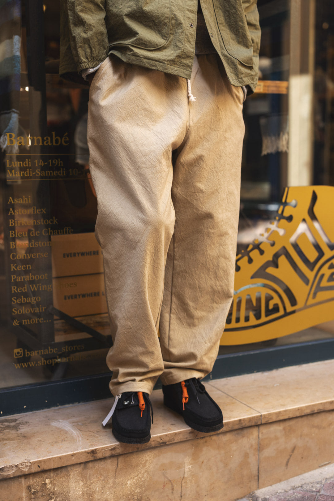 TENPI DUCK ROOKIE PANT HEM FLAT - Beige
