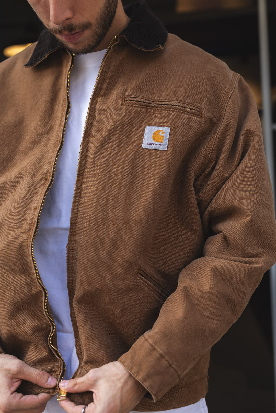 OG DETROIT JACKET - WIP H Brown / Tobacco - Stone canvas
