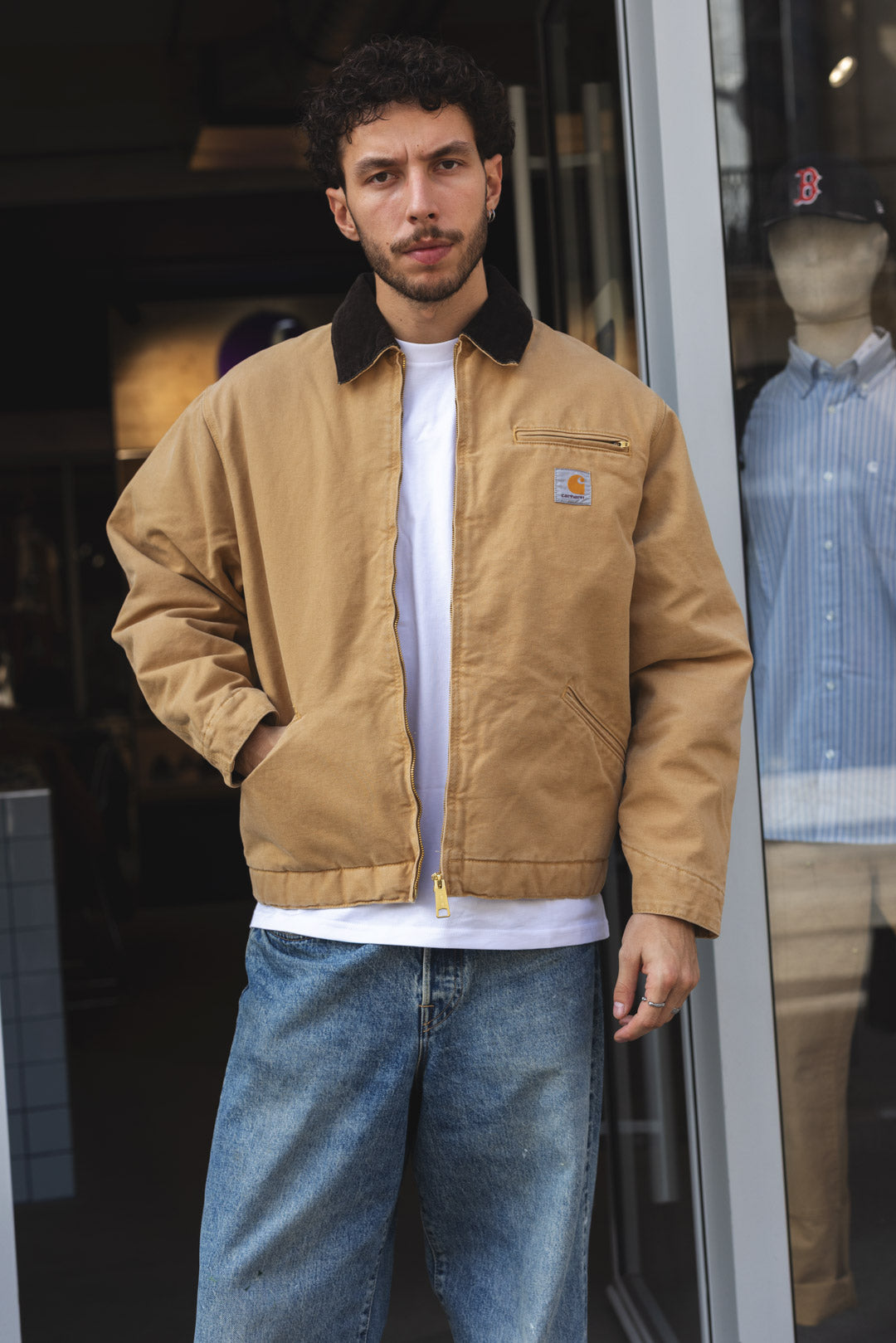 OG DETROIT JACKET - WIP Dusty H / Tobacco - Stone canvas