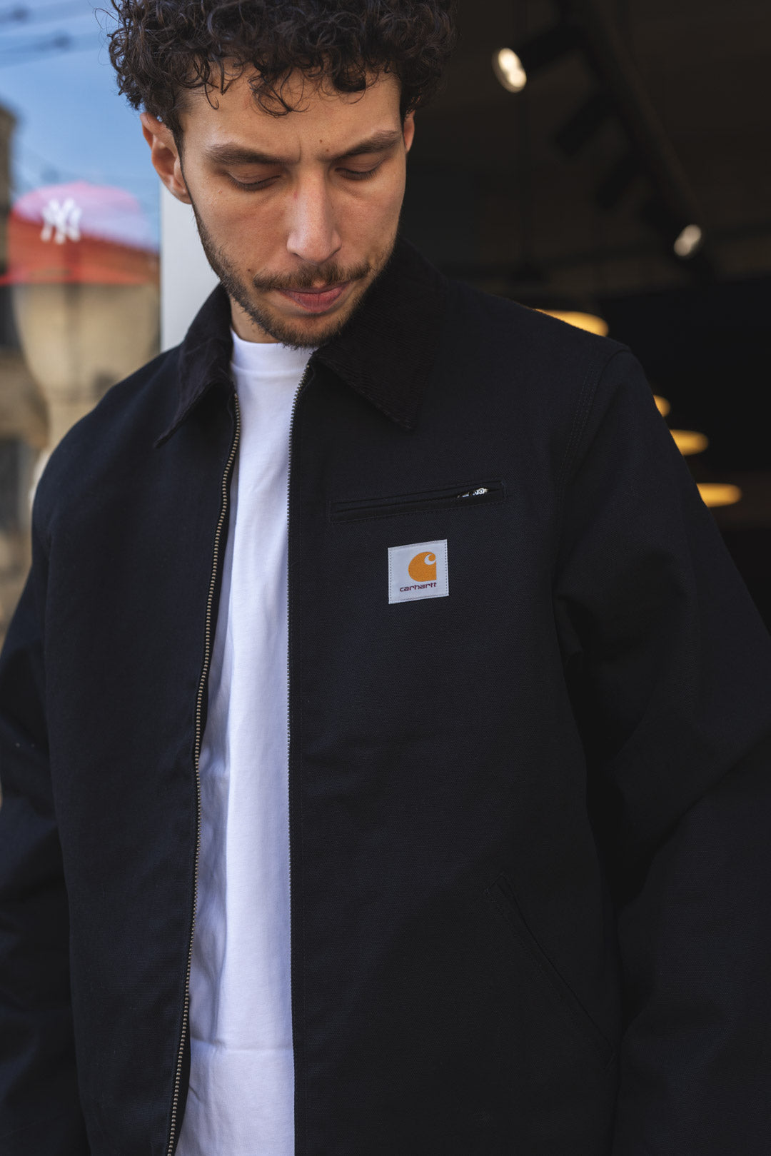 OG DETROIT JACKET - Black / Black - Stone canvas