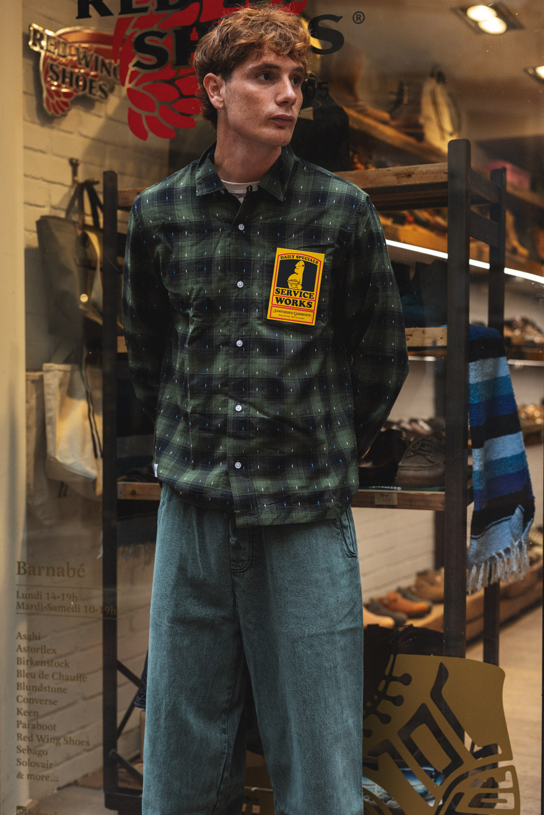 DRAG STITCH RESORT SHIRT - Olive