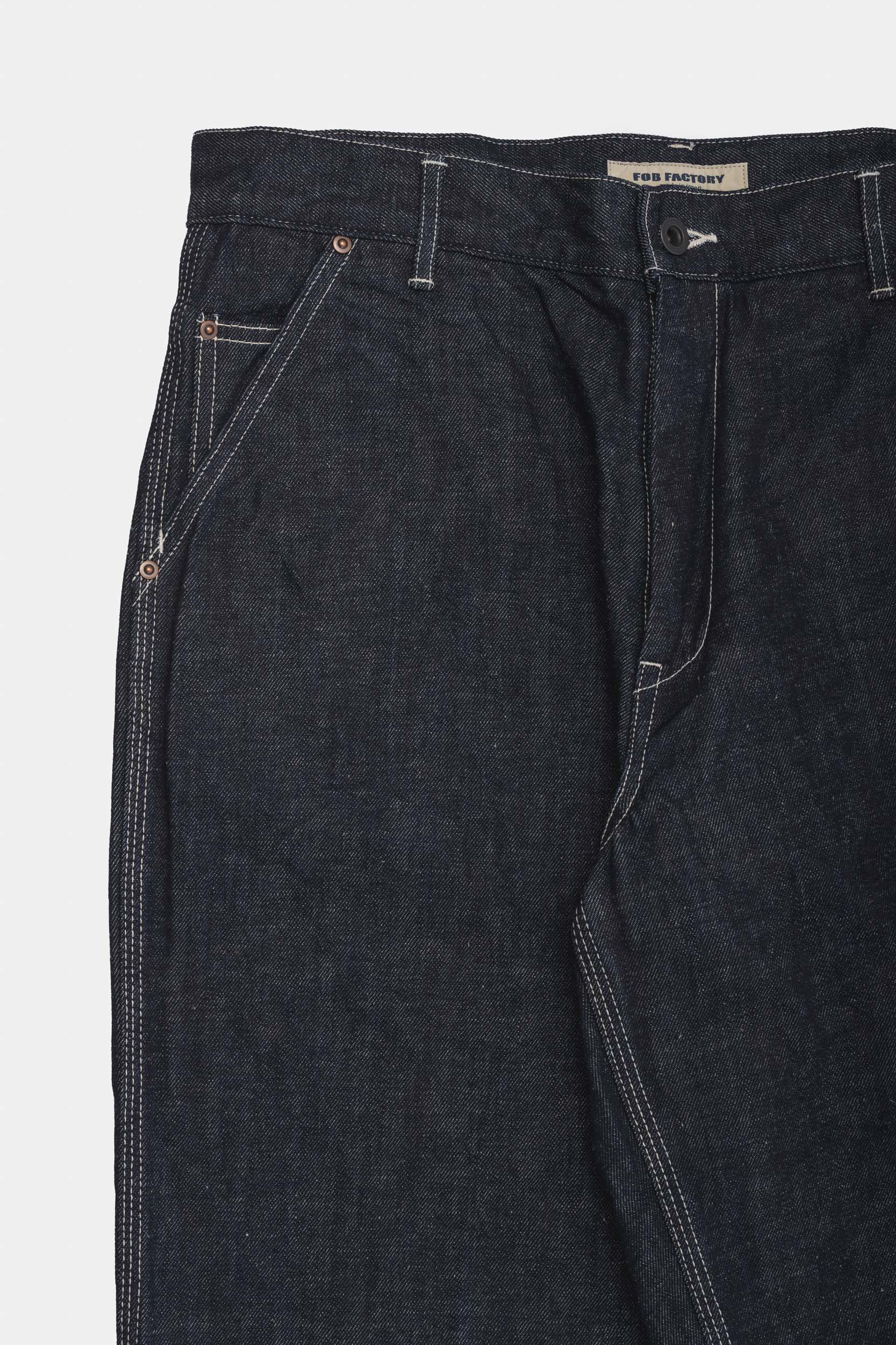 COTTON HEMP PANTS - Indigo