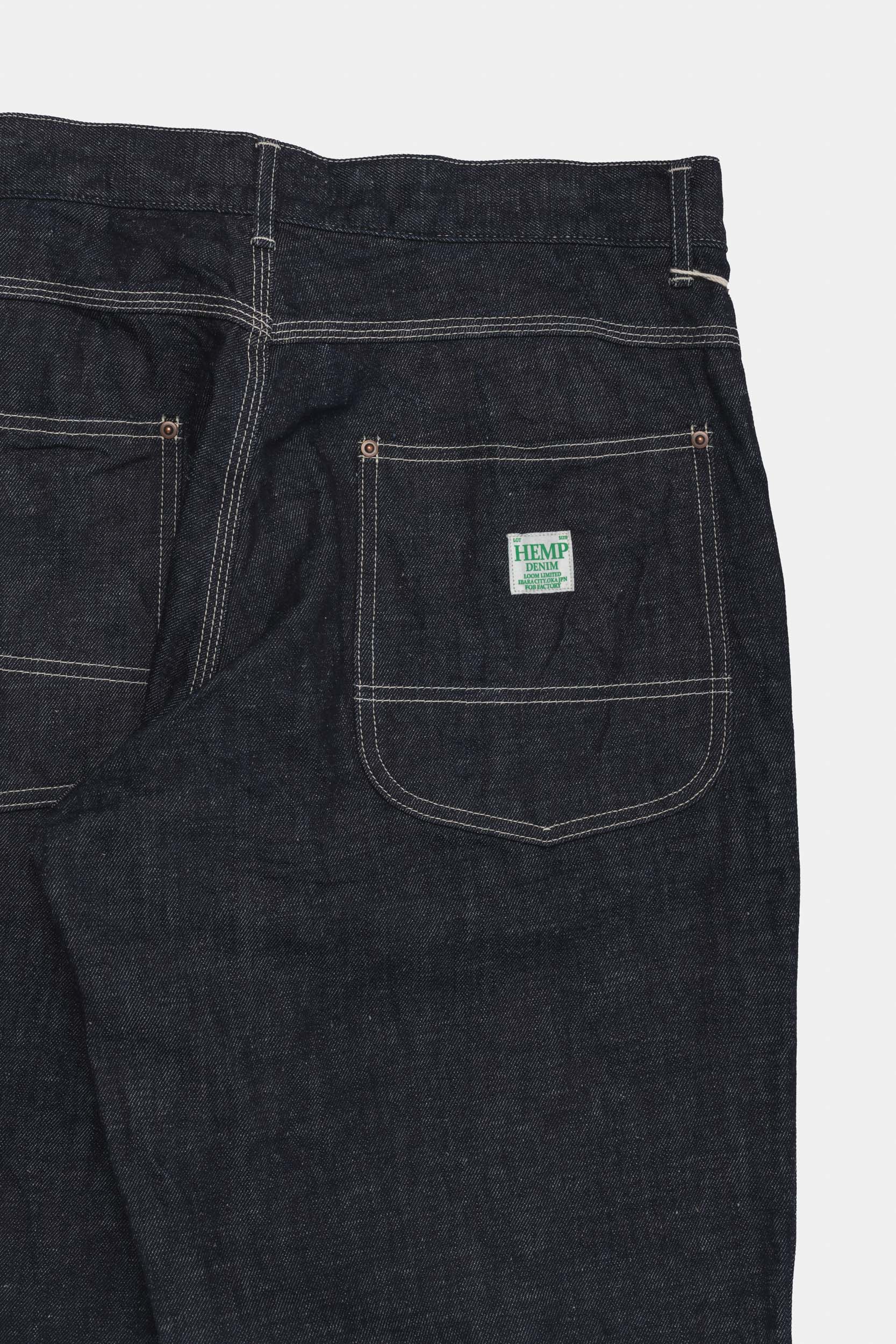 COTTON HEMP PANTS - Indigo