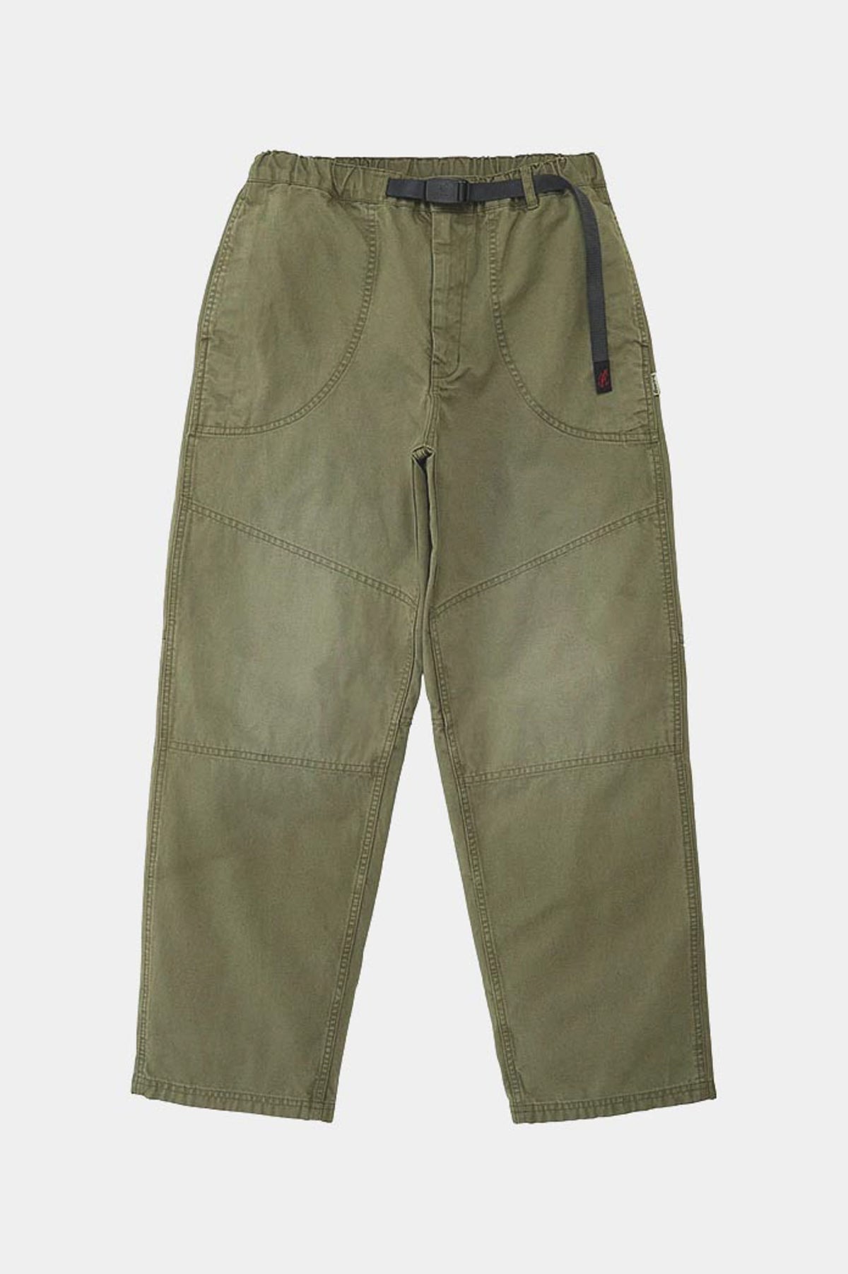 HEMP CANVAS DOUBLE KNEE PANT - Burnt olive pigment