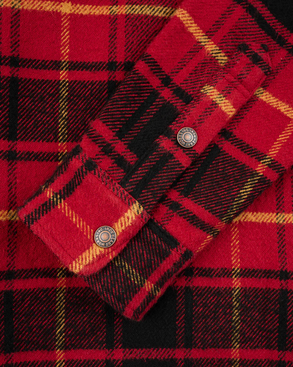 HEAVY FLANNEL RIDER'S OVERSHIRT - Red
