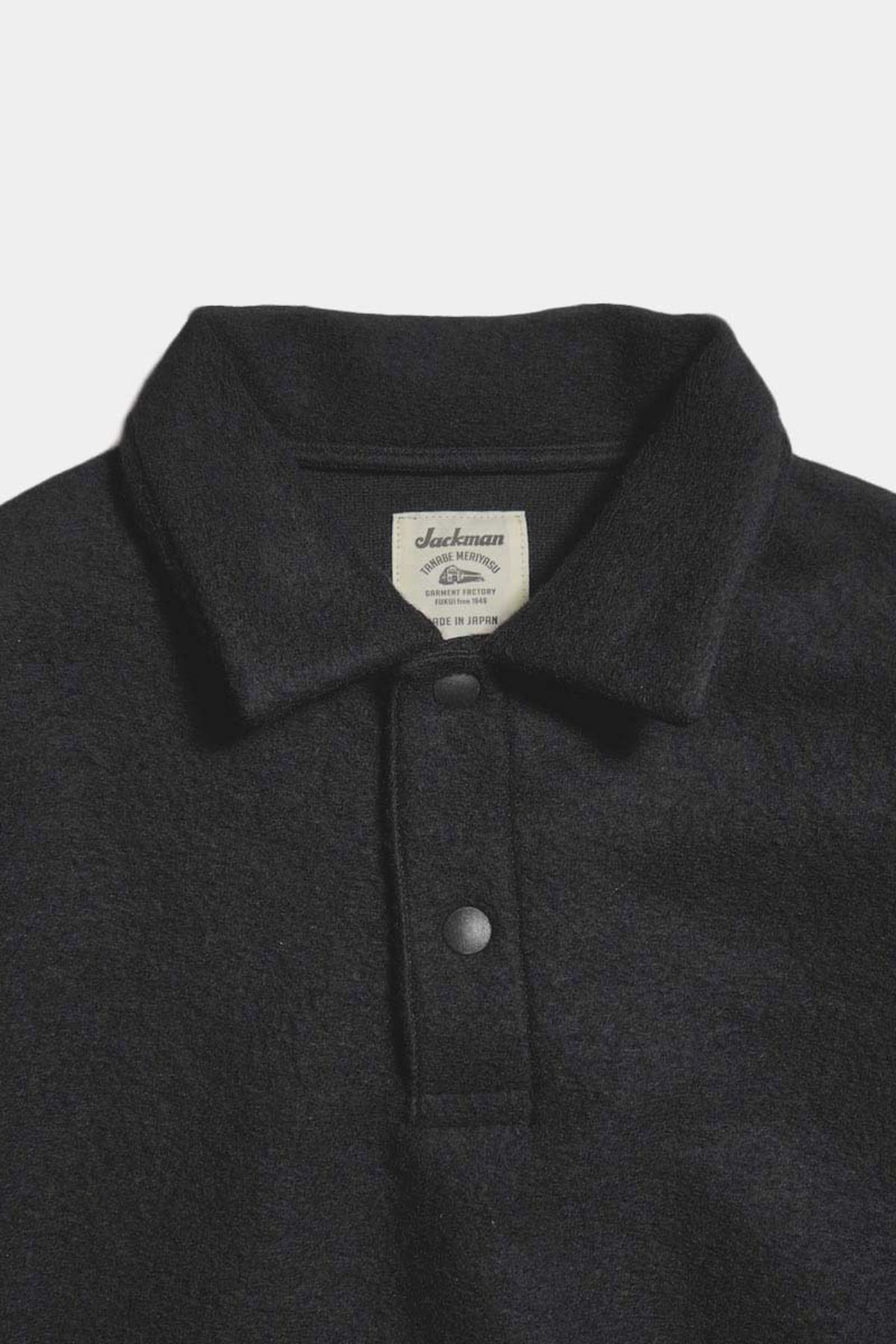 WOOL HIMO POLO - Black