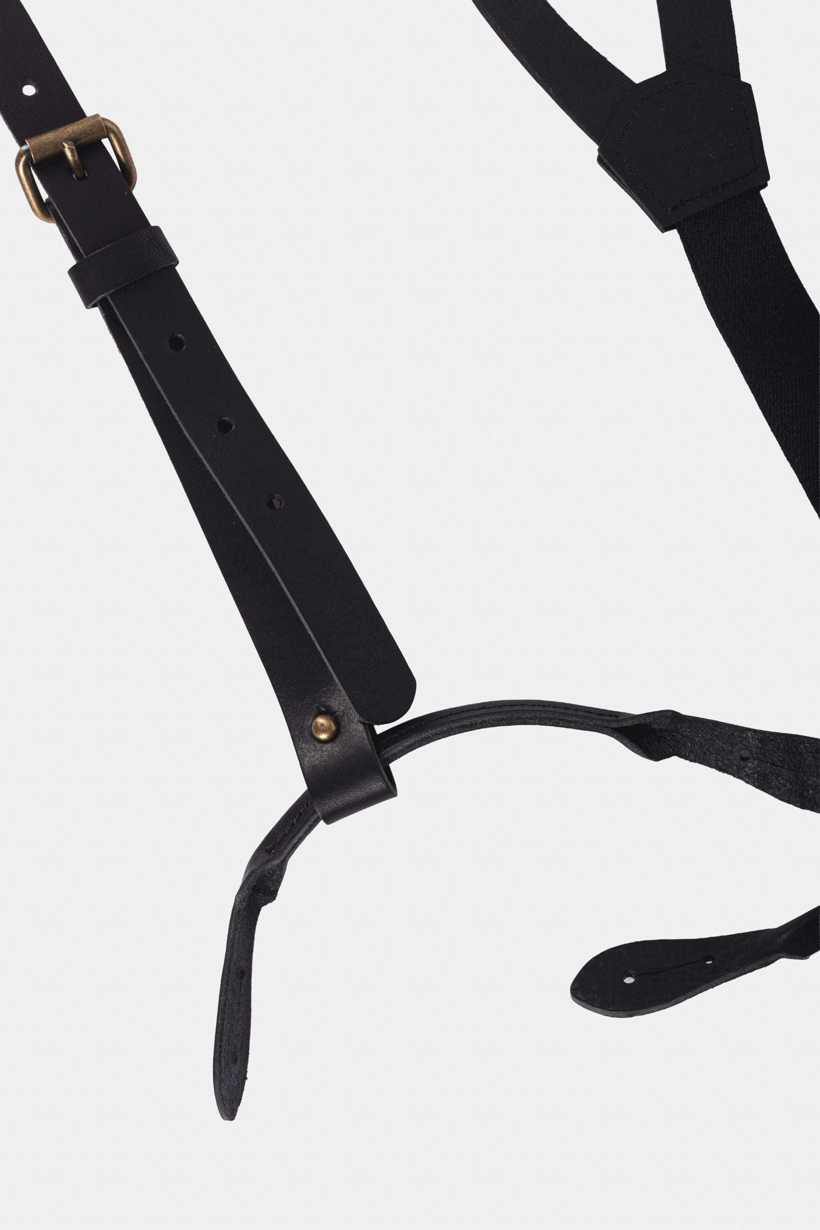 LEATHER BRACES - Black