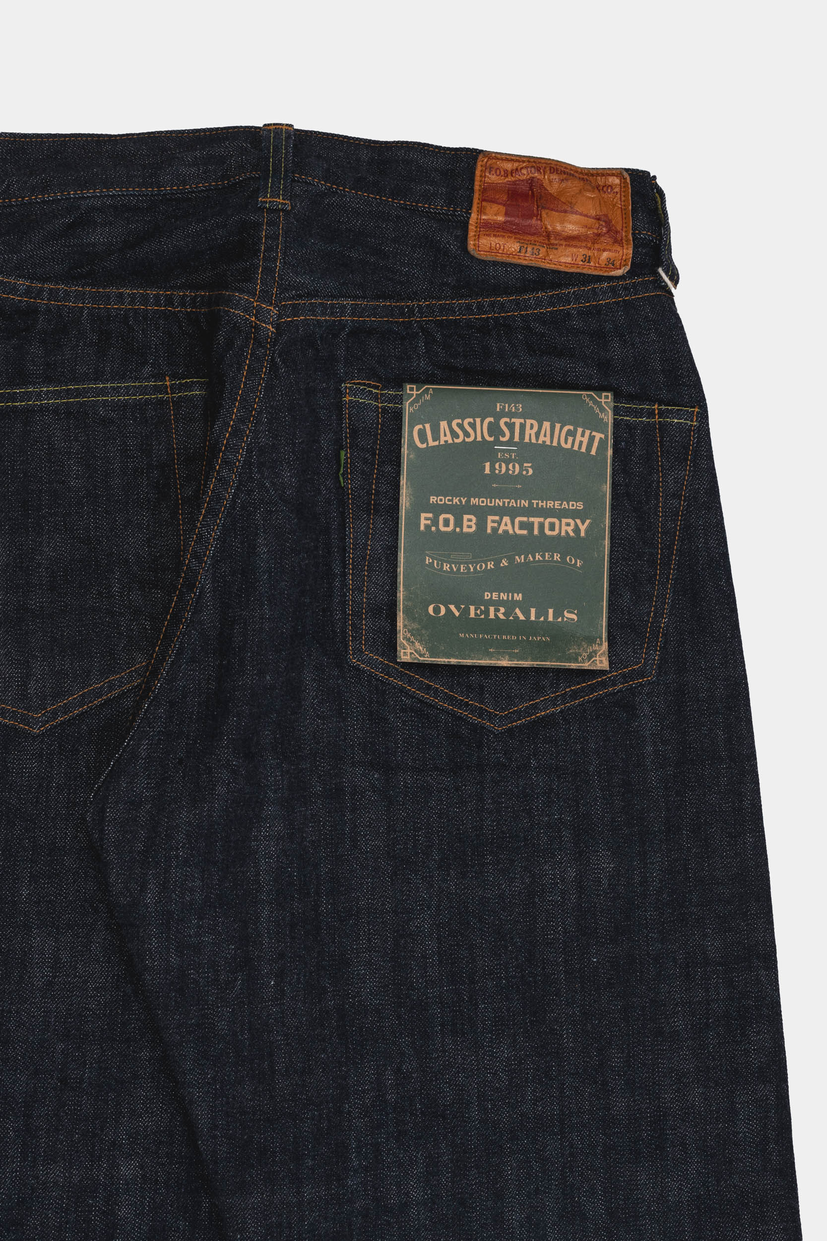 F143 SELVEDGE STRAIGHT 5P - Indigo 