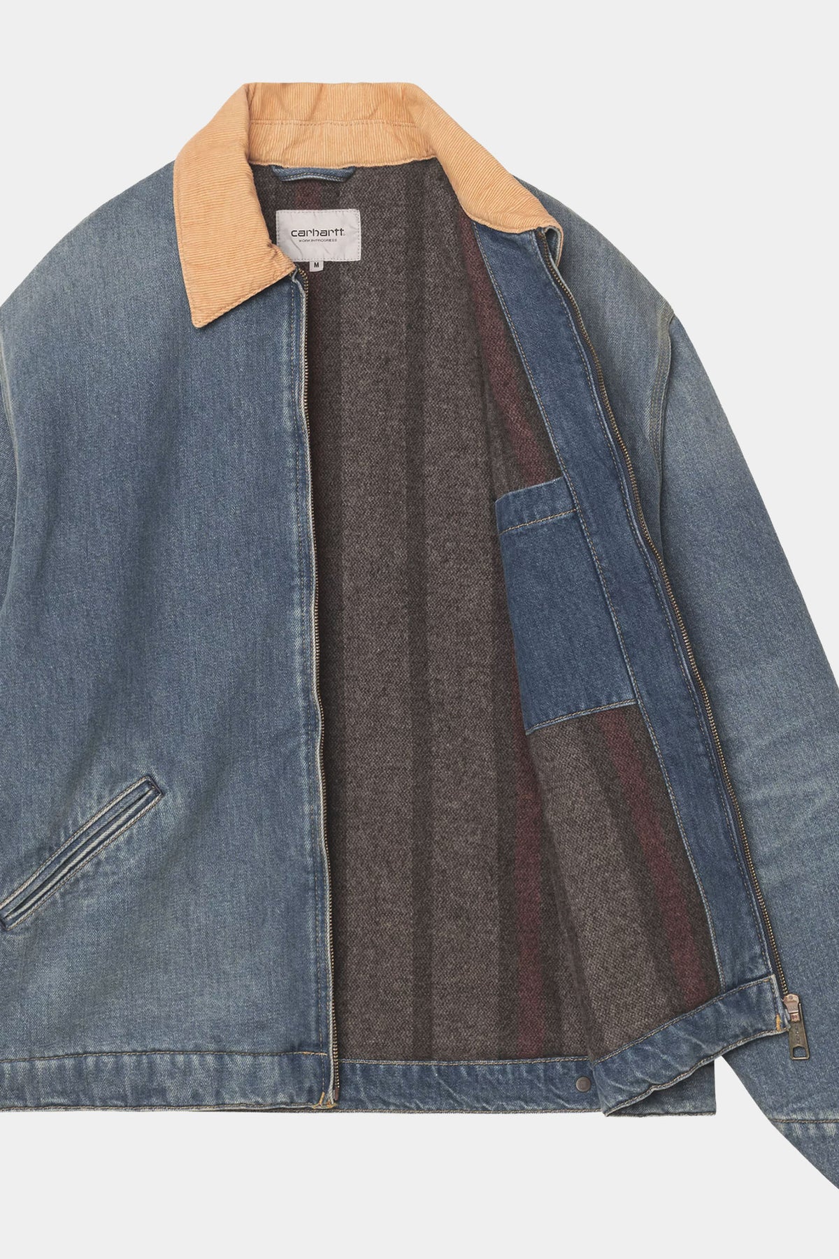 OG DETROIT JACKET - Blue / Dusty H Brown - Old used wash