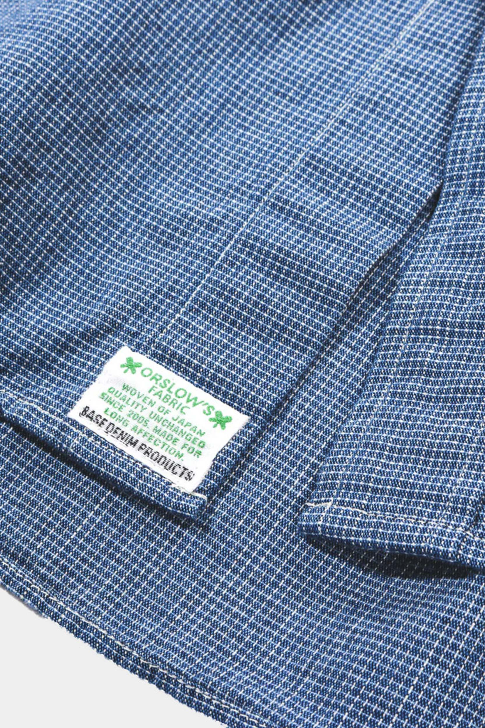 SMALL CHECK INDIGO CHAMBRAY BUTTON DOWN SHIRT - Check Chambray
