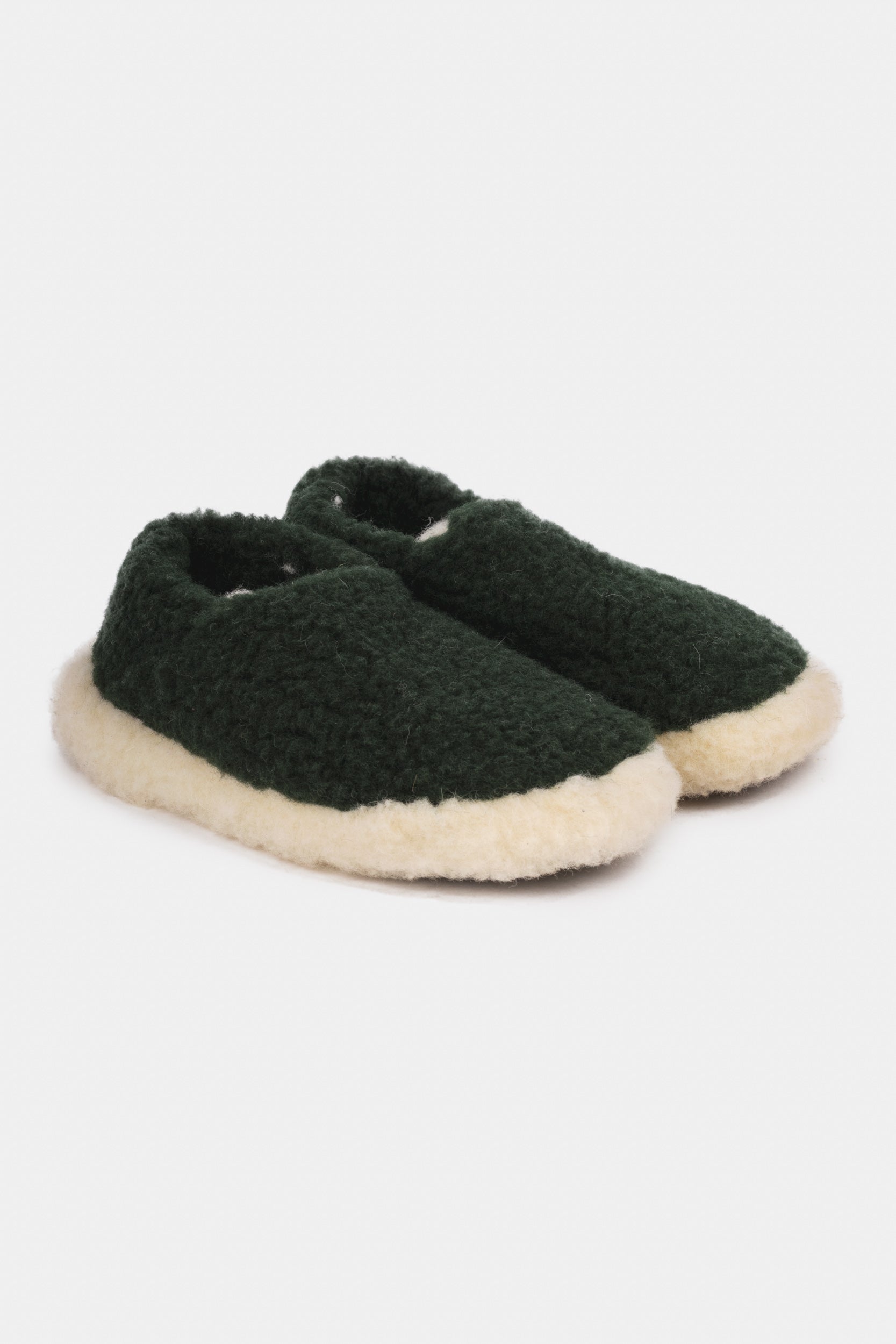 SIBERIAN SLIPPERS - Dark green beige