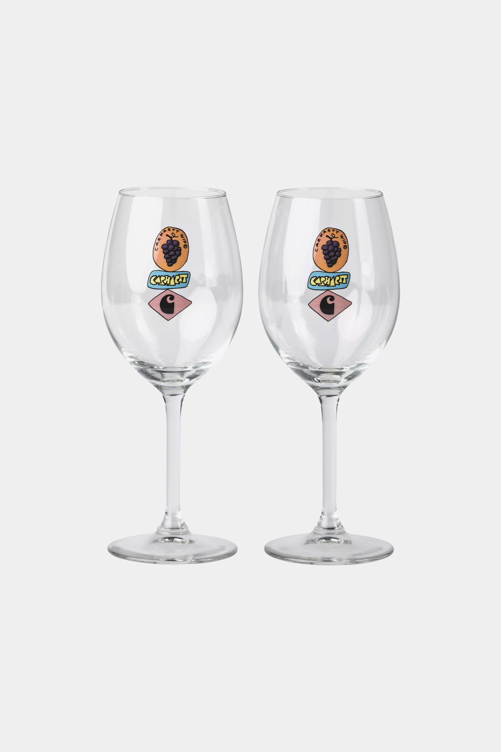 STACKED GRAPES WINE GLASS SET