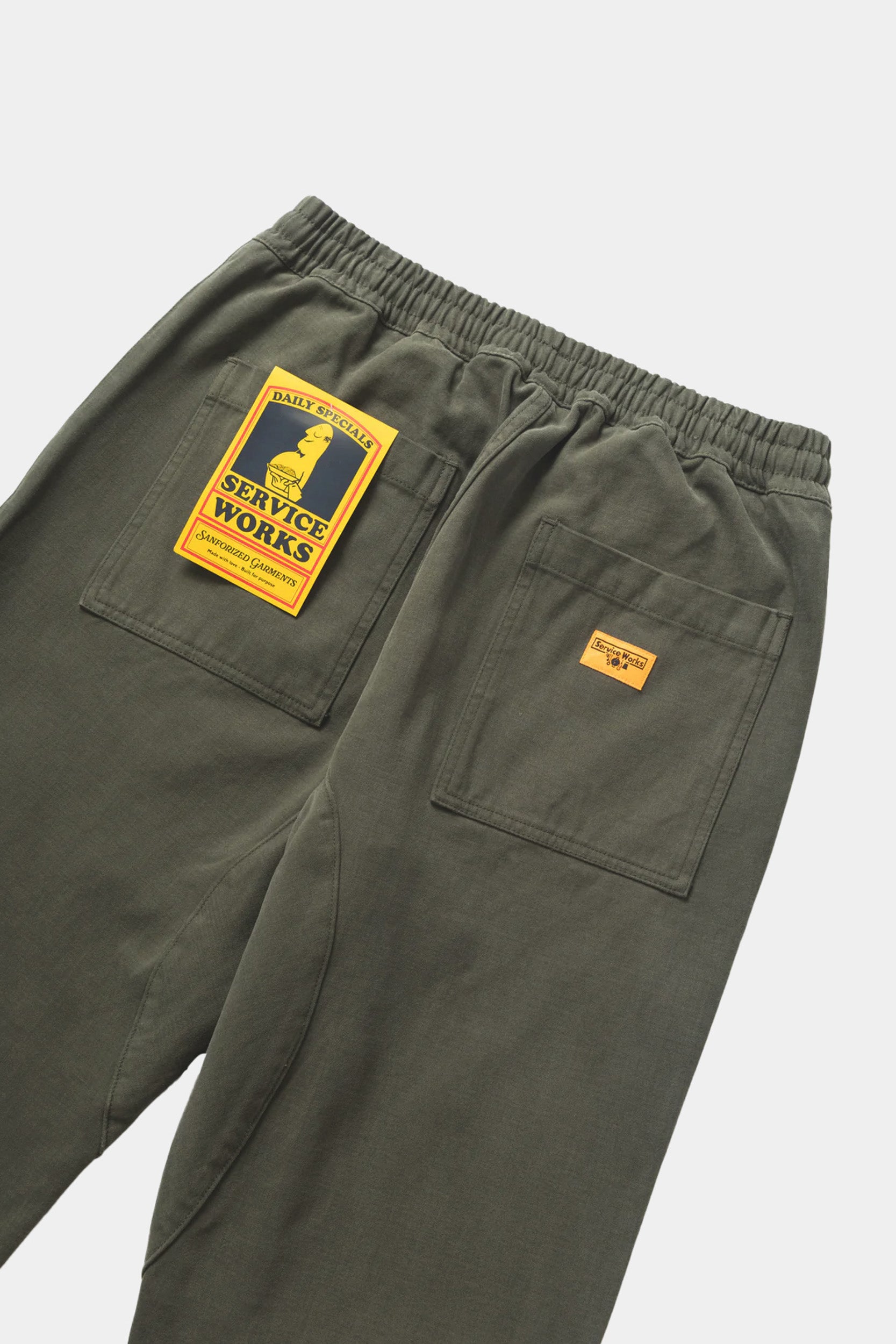 MOLESKIN CHEF PANTS - Moss