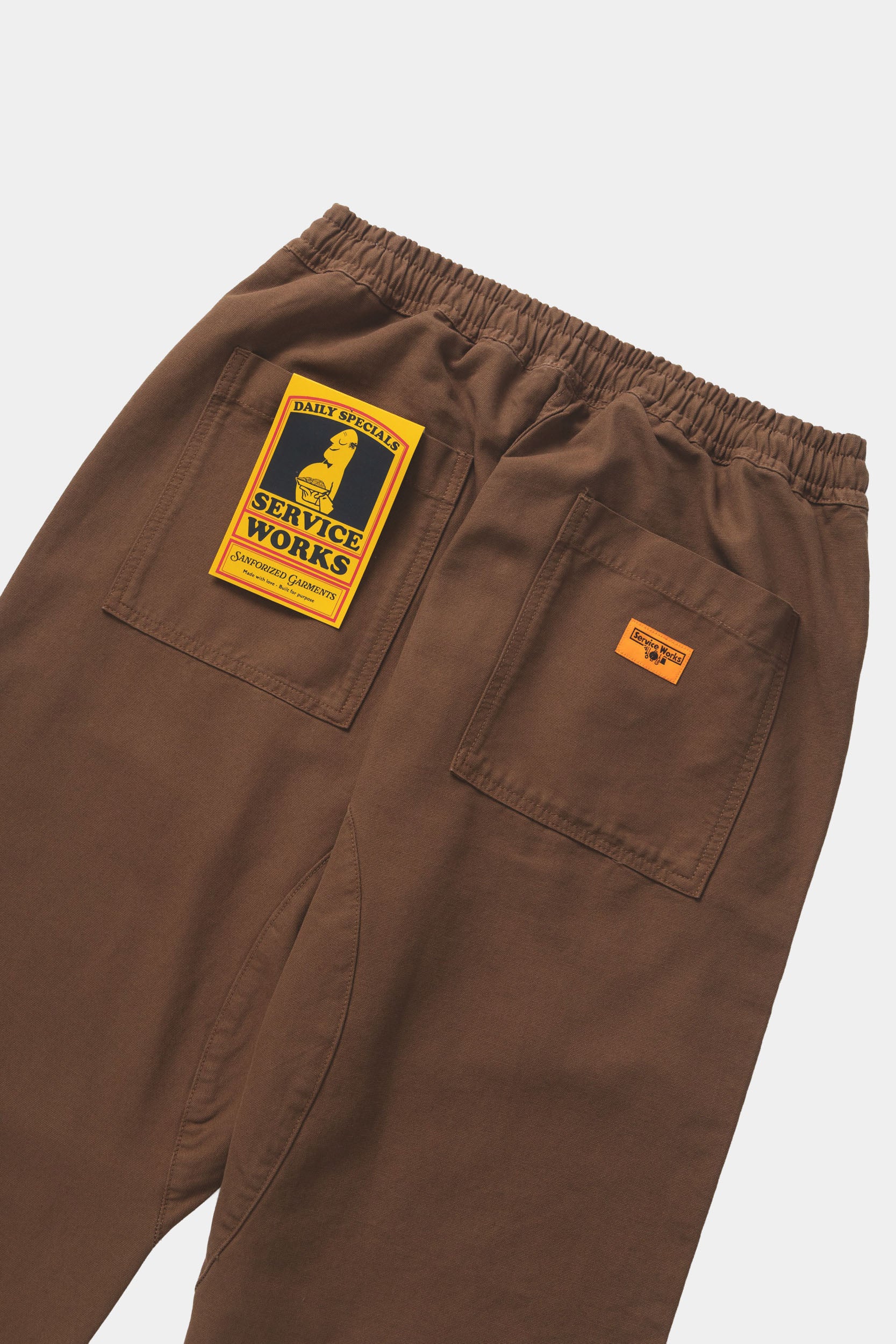 CANVAS CHEF PANTS - Bark