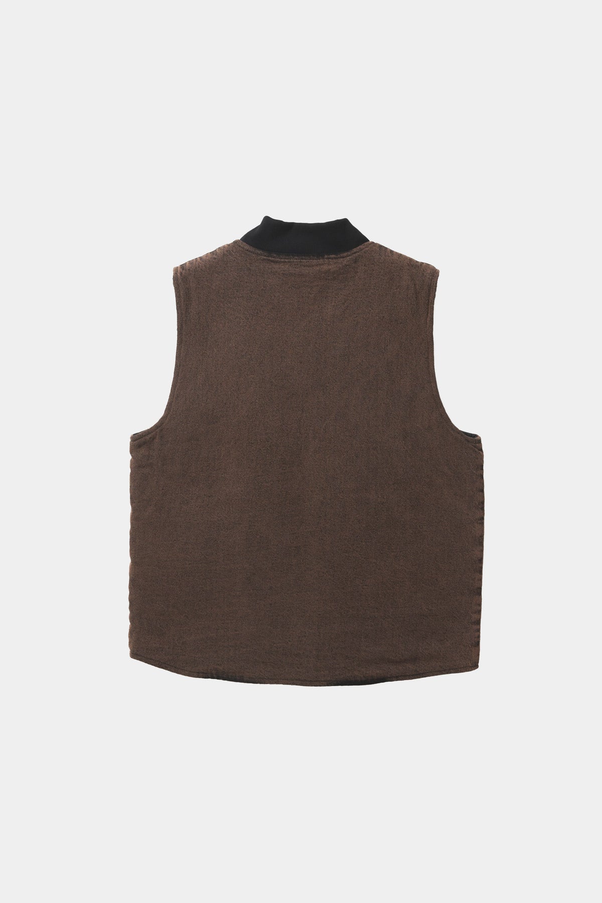 OVER-DYED WORK VEST - Umber
