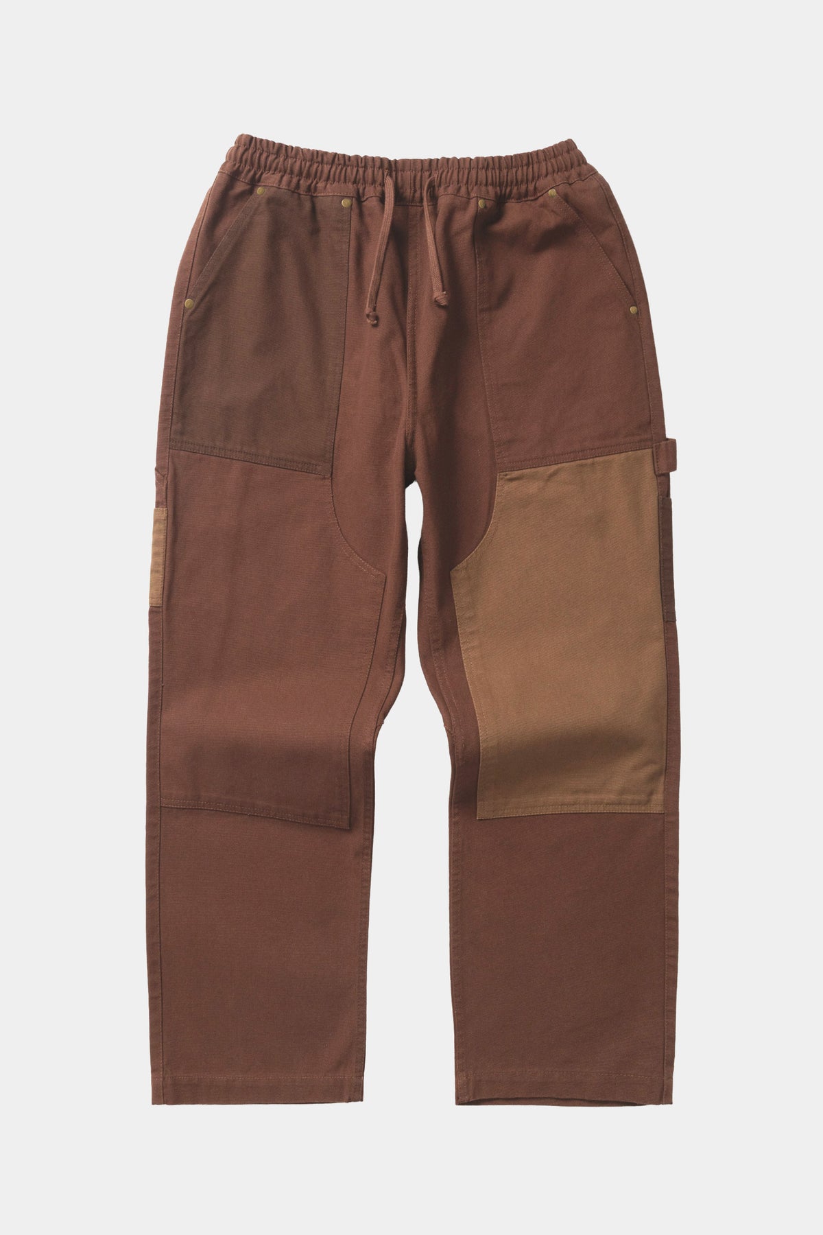 PATCHWORK UTILITY CHEF PANT - Brown