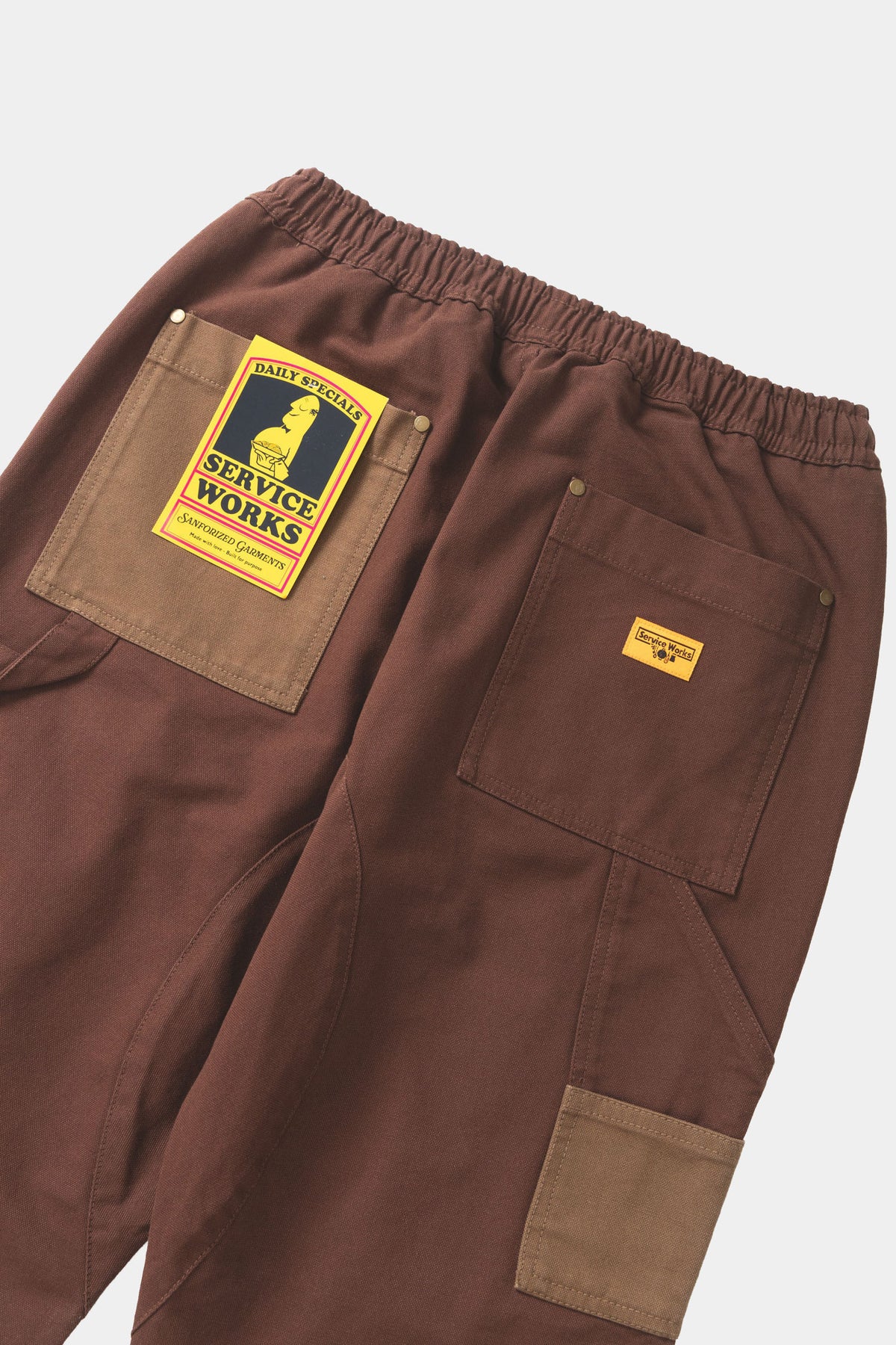 PATCHWORK UTILITY CHEF PANT - Brown