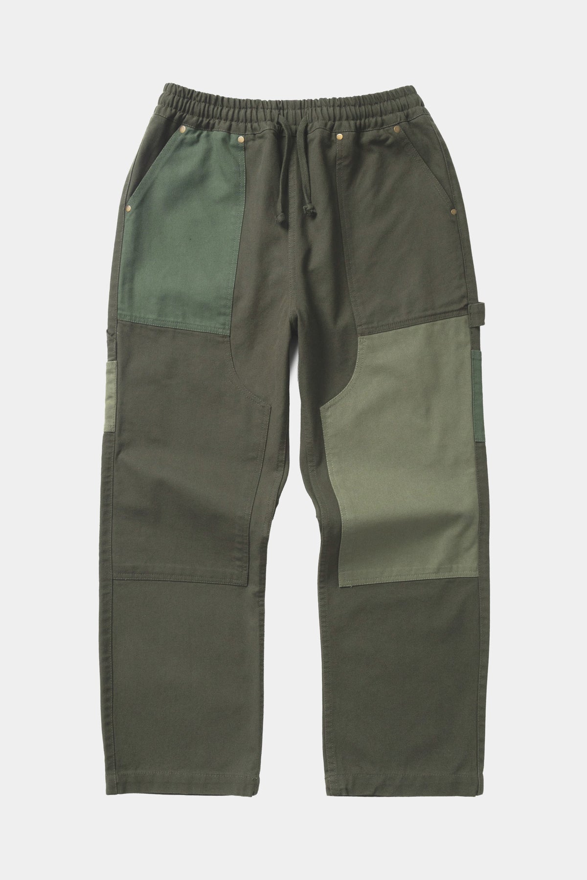 PATCHWORK UTILITY CHEF PANT - Green