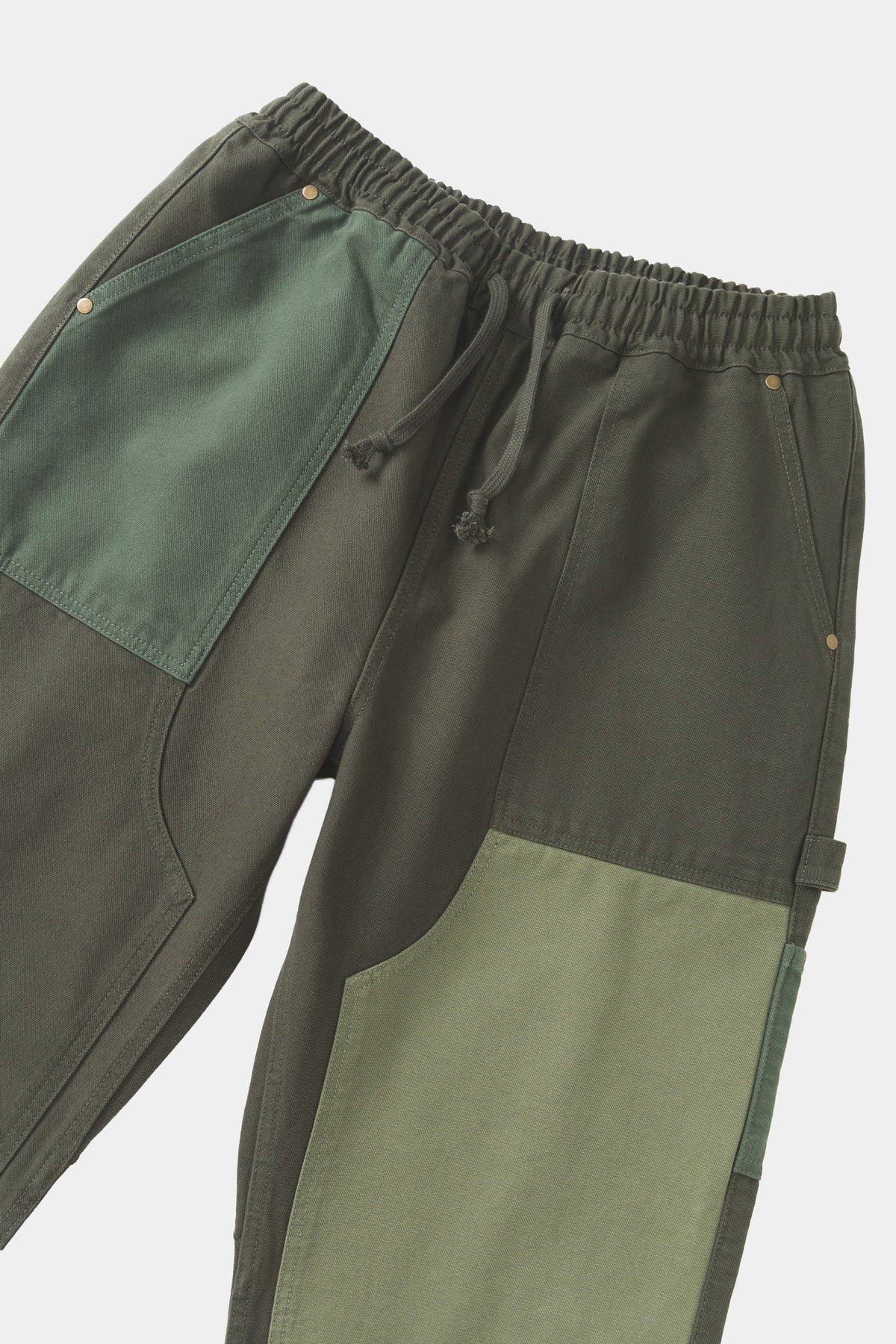 PATCHWORK UTILITY CHEF PANT - Green