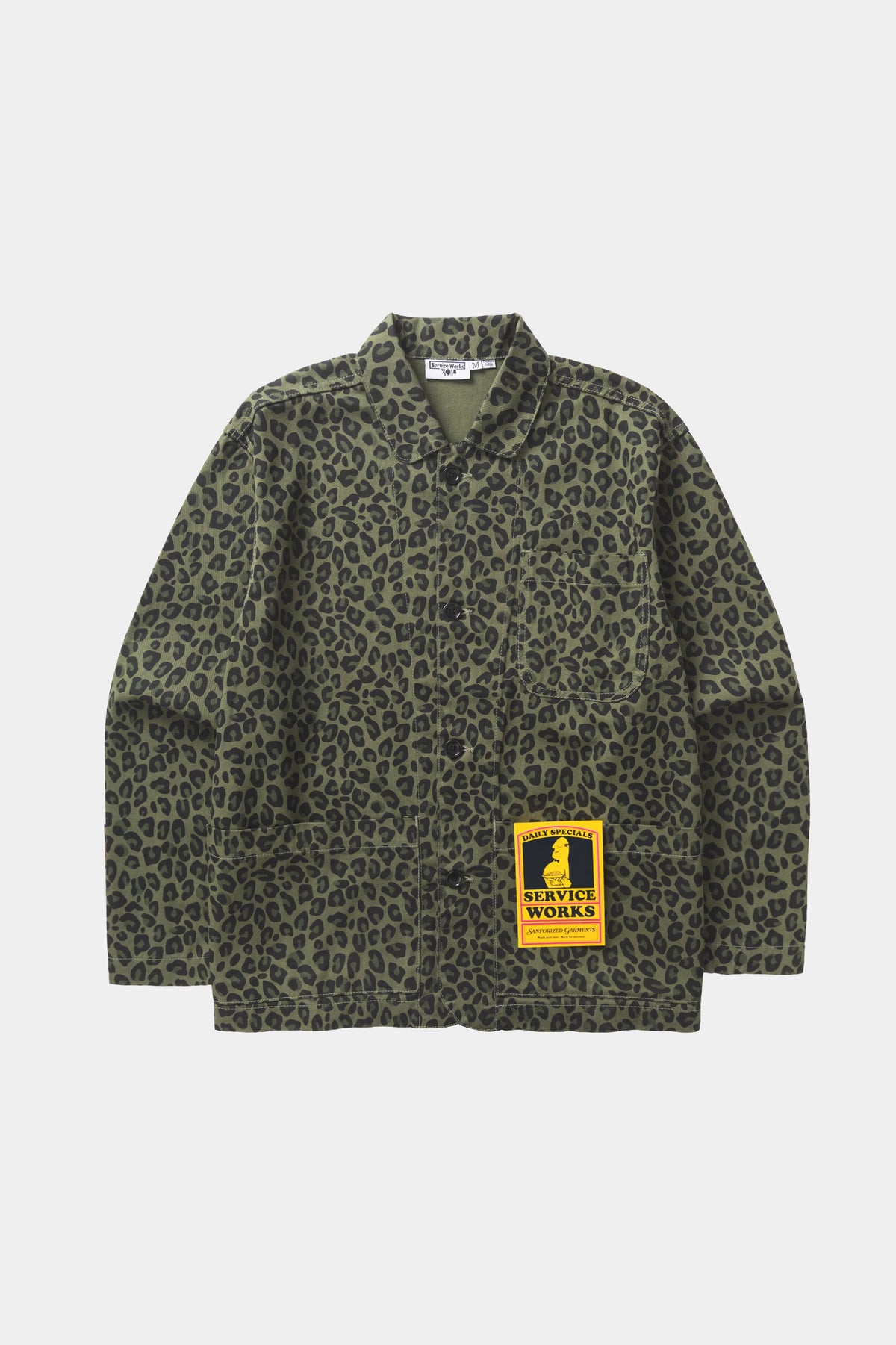 PATTERNED EASY CHEF SHIRT - Green Leopard