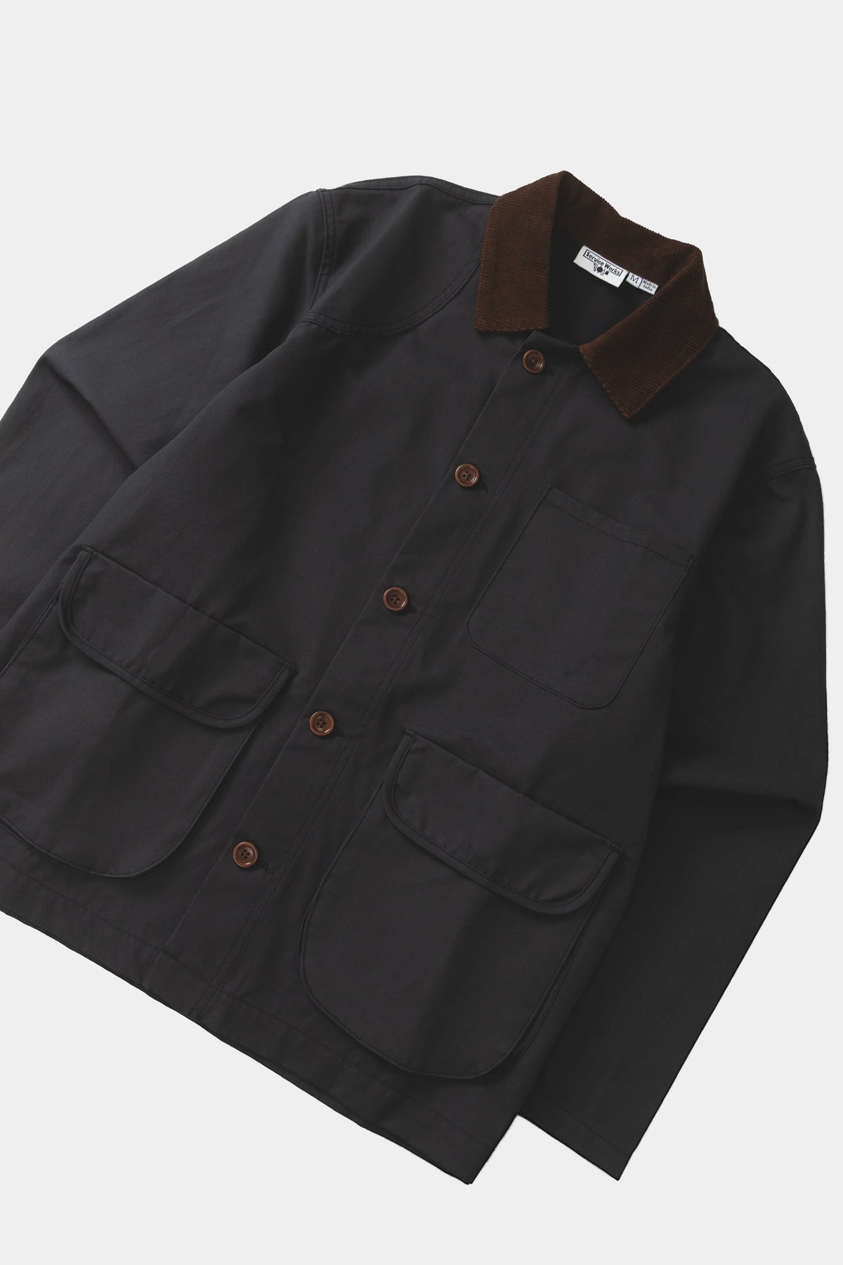 WAXED BARN COAT - Black