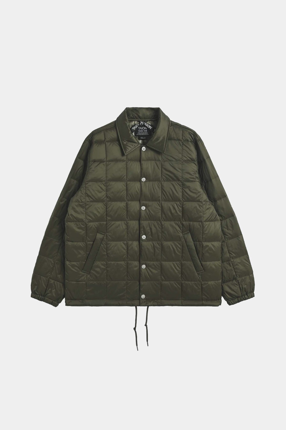 DOWN COACH JACKET - Dark olive