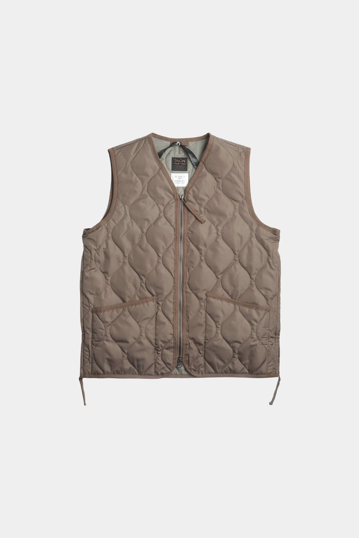 MILITARY ZIP DOWN RS VEST - Dark khaki