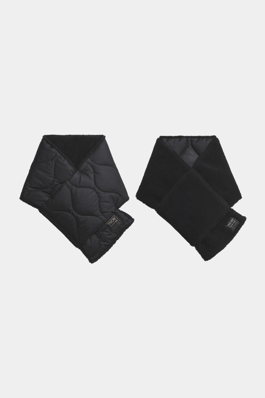 MILITARY REVERSIBLE DOWN SCARF - Black black