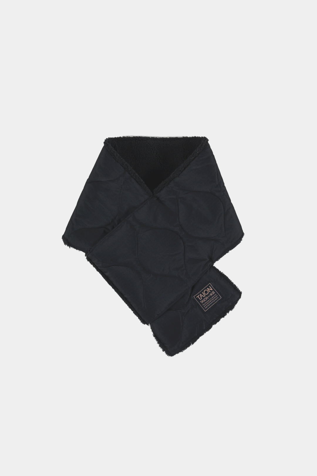 MILITARY REVERSIBLE DOWN SCARF - Black black