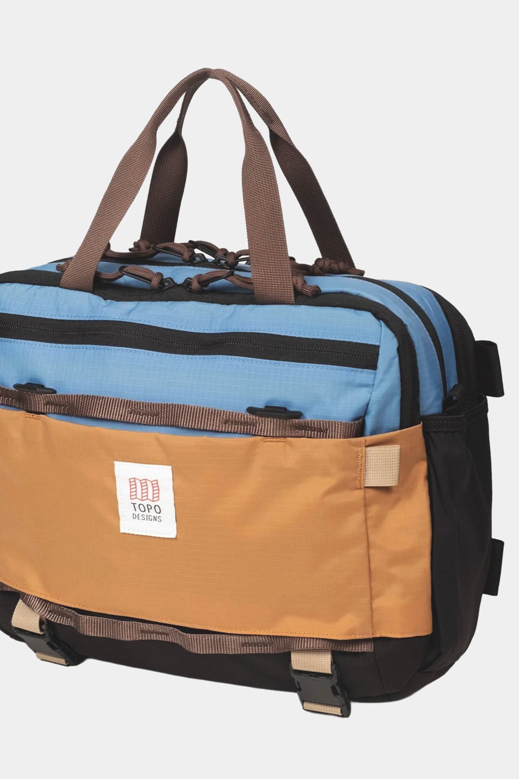 MOUNTAIN CROSS BAG - River blue/Brown oak