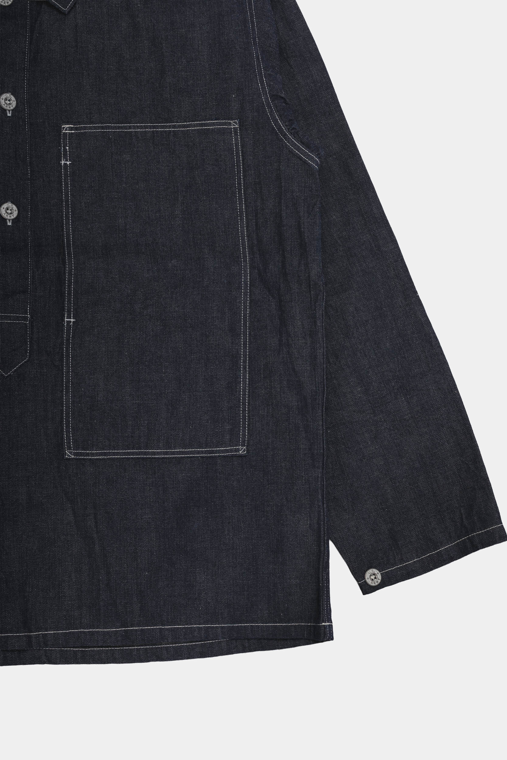 US ARMY PULLOVER DENIM JACKET - Indigo
